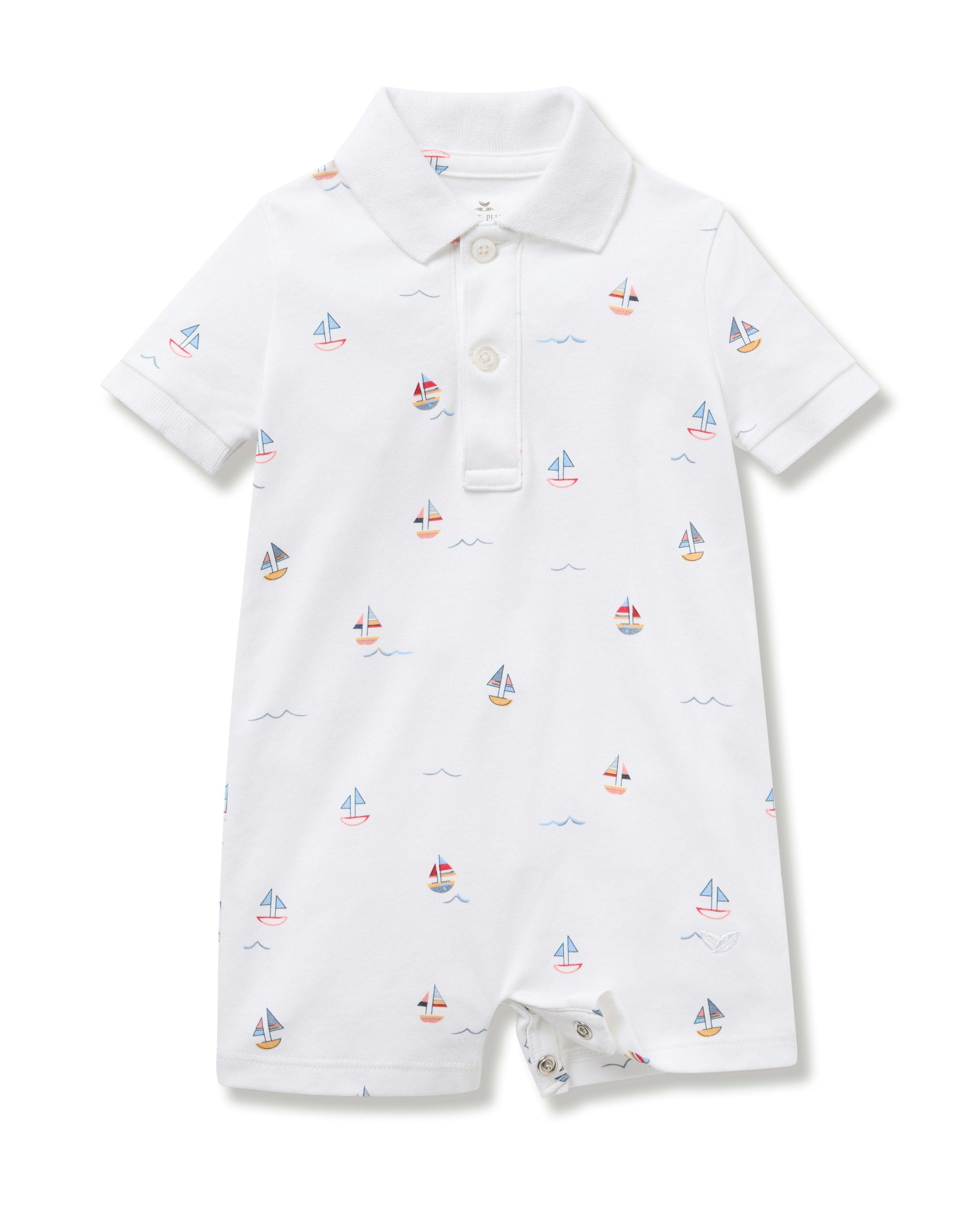 Baby's Pima Louis Play Romper in Navy Stripes