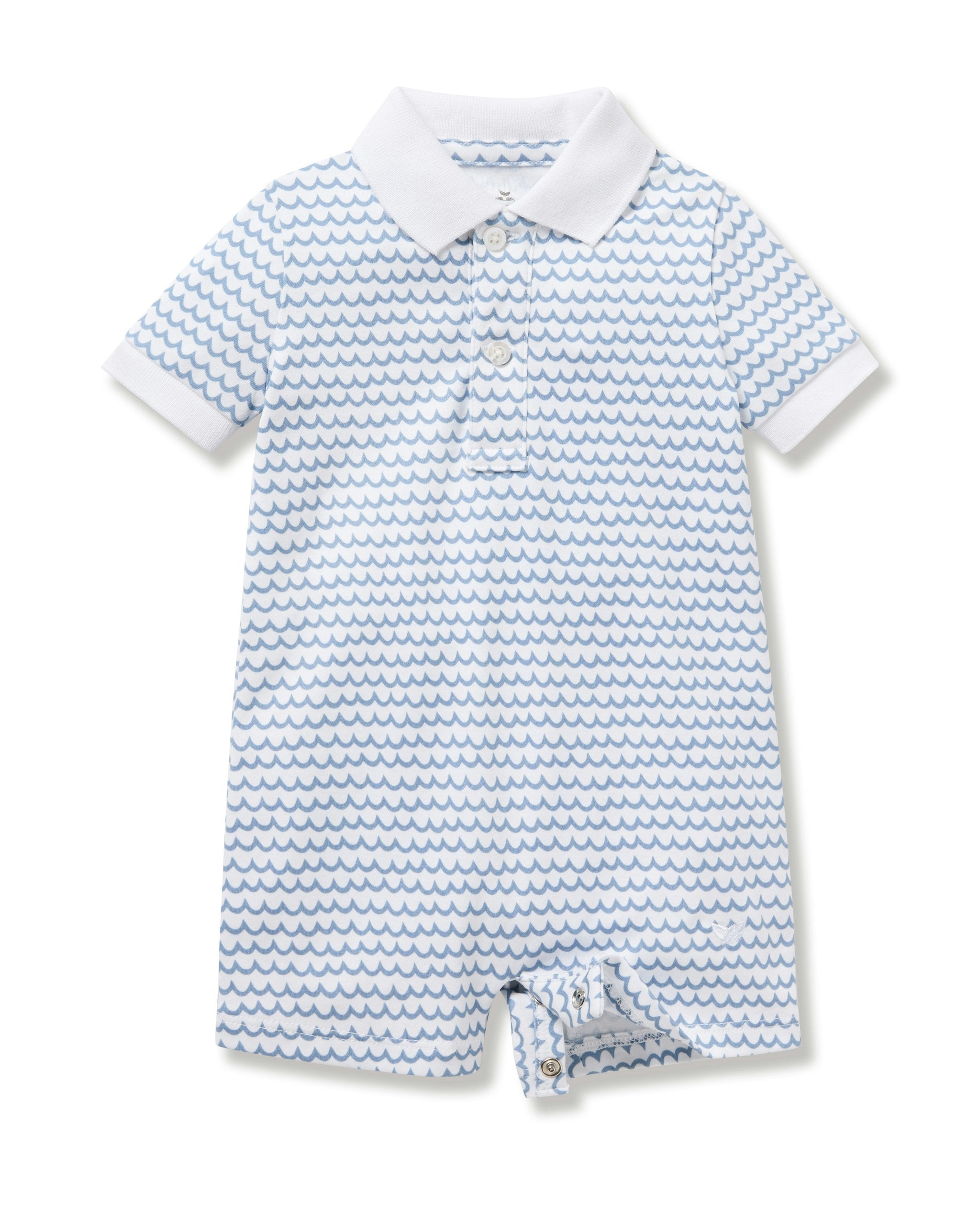 Baby's Pima Louis Play Romper in Navy Stripes