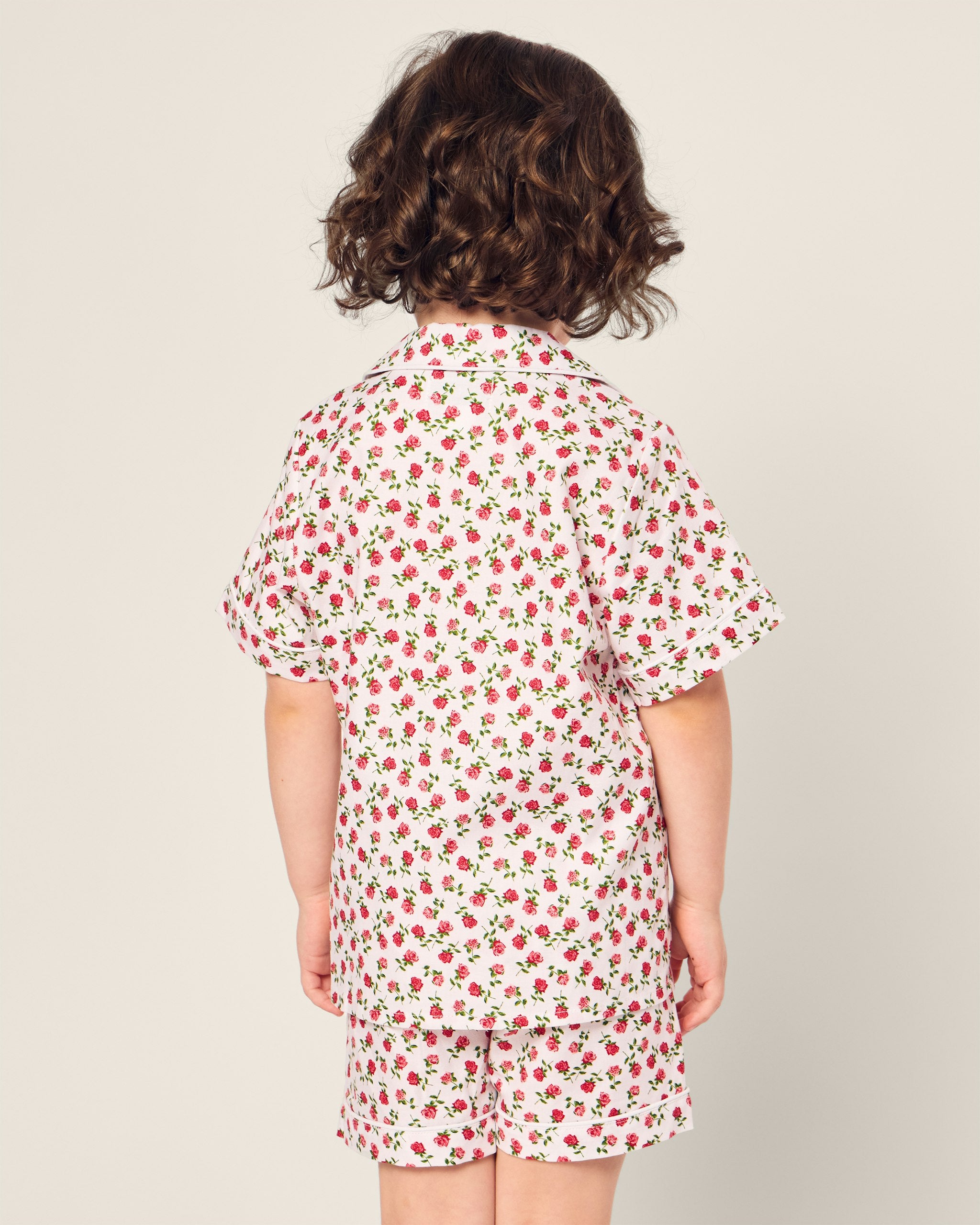 Kid's Twill Short Set in Petite Petals