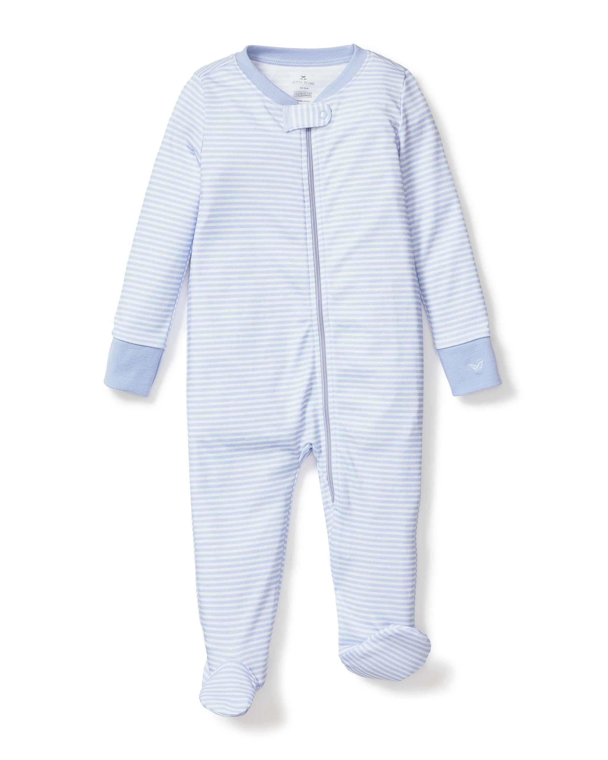 Baby's Pima Romper in Blue Stripes