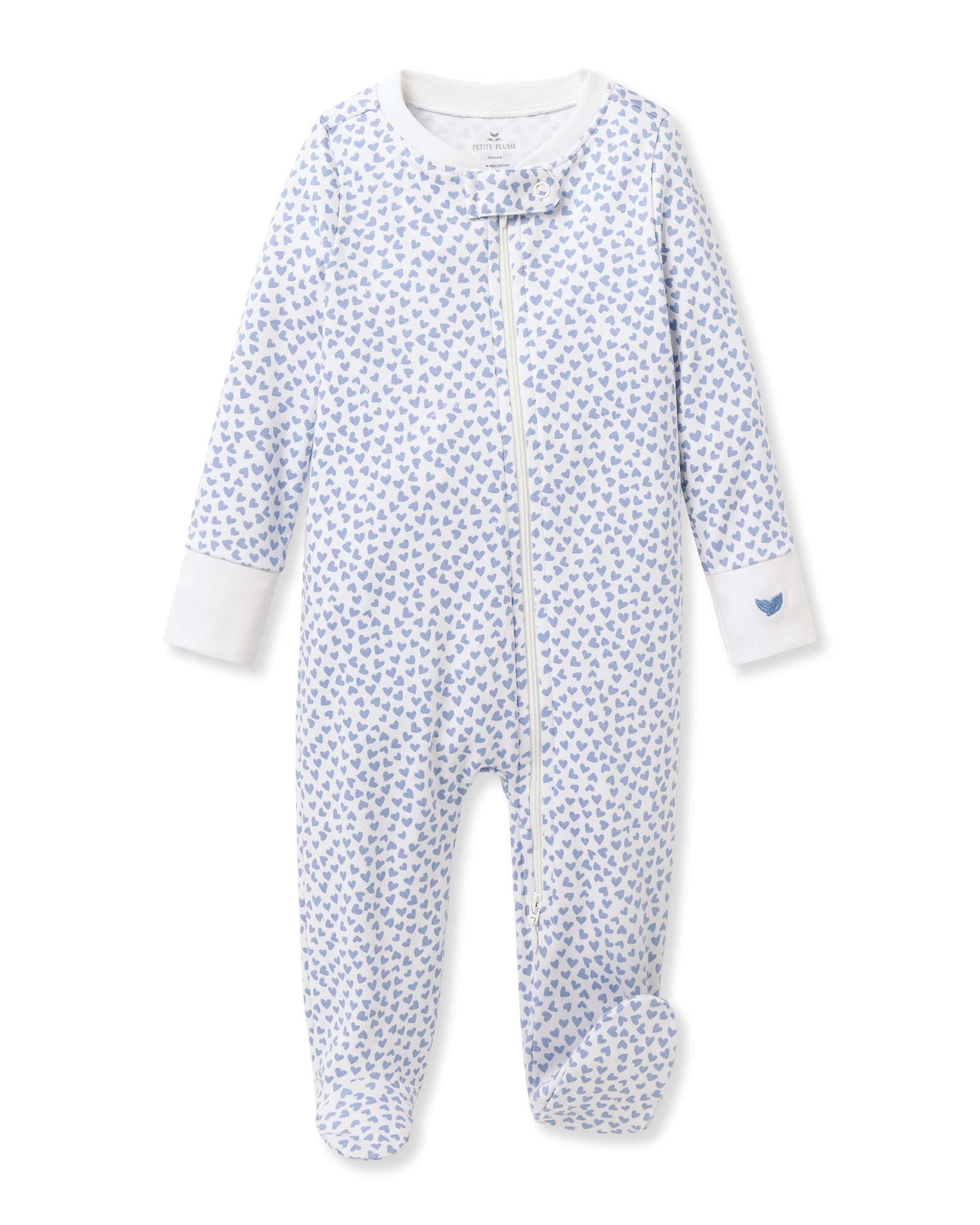 Baby's Pima Romper in Bluehearts