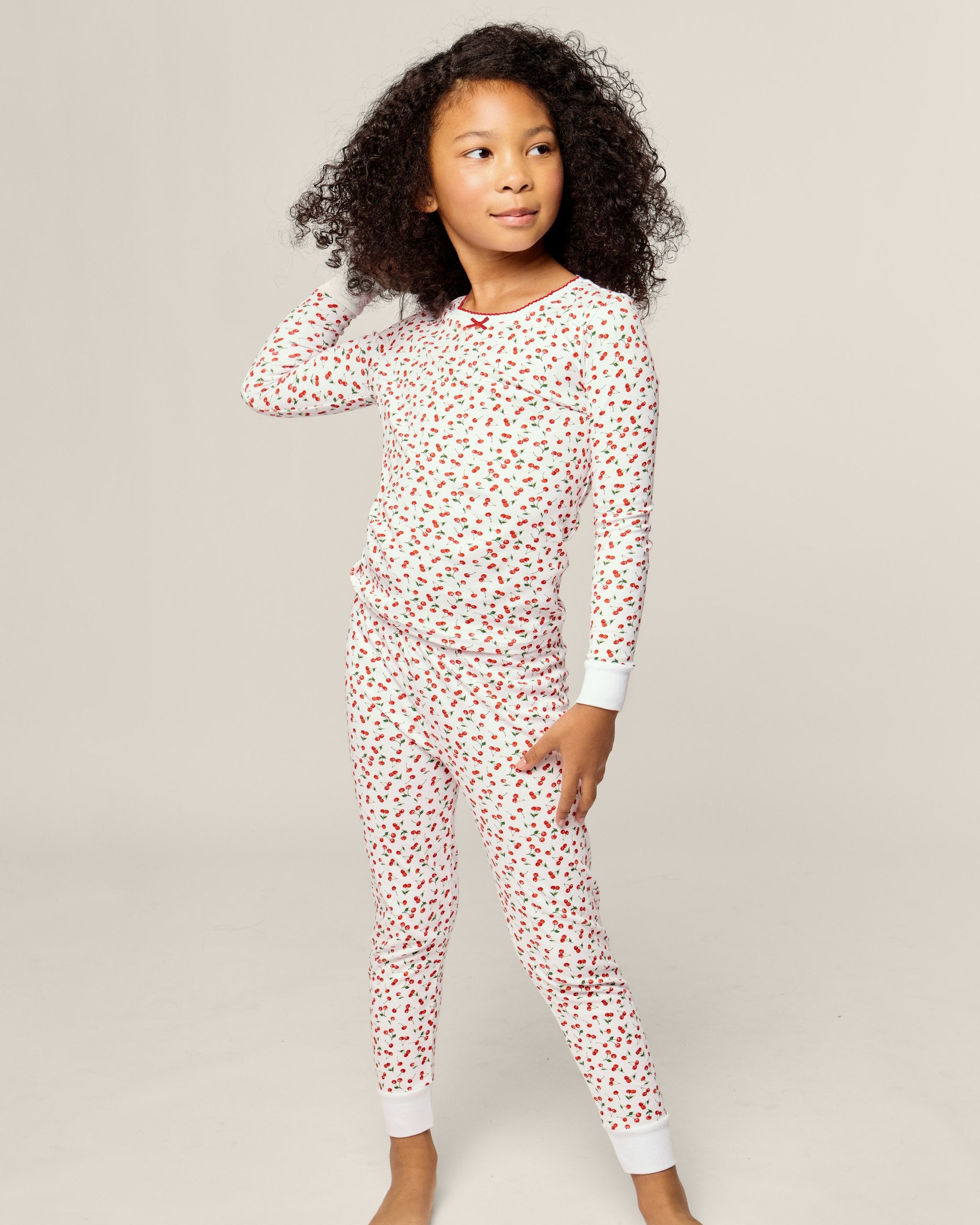 Kids Pima Snug Fit Pajama Set in Flamingos