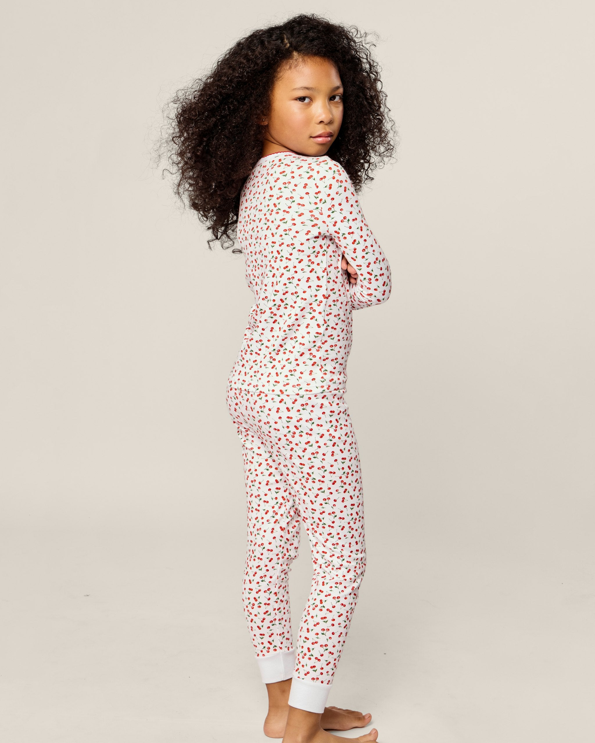 Kids Pima Snug Fit Pajama Set in Flamingos