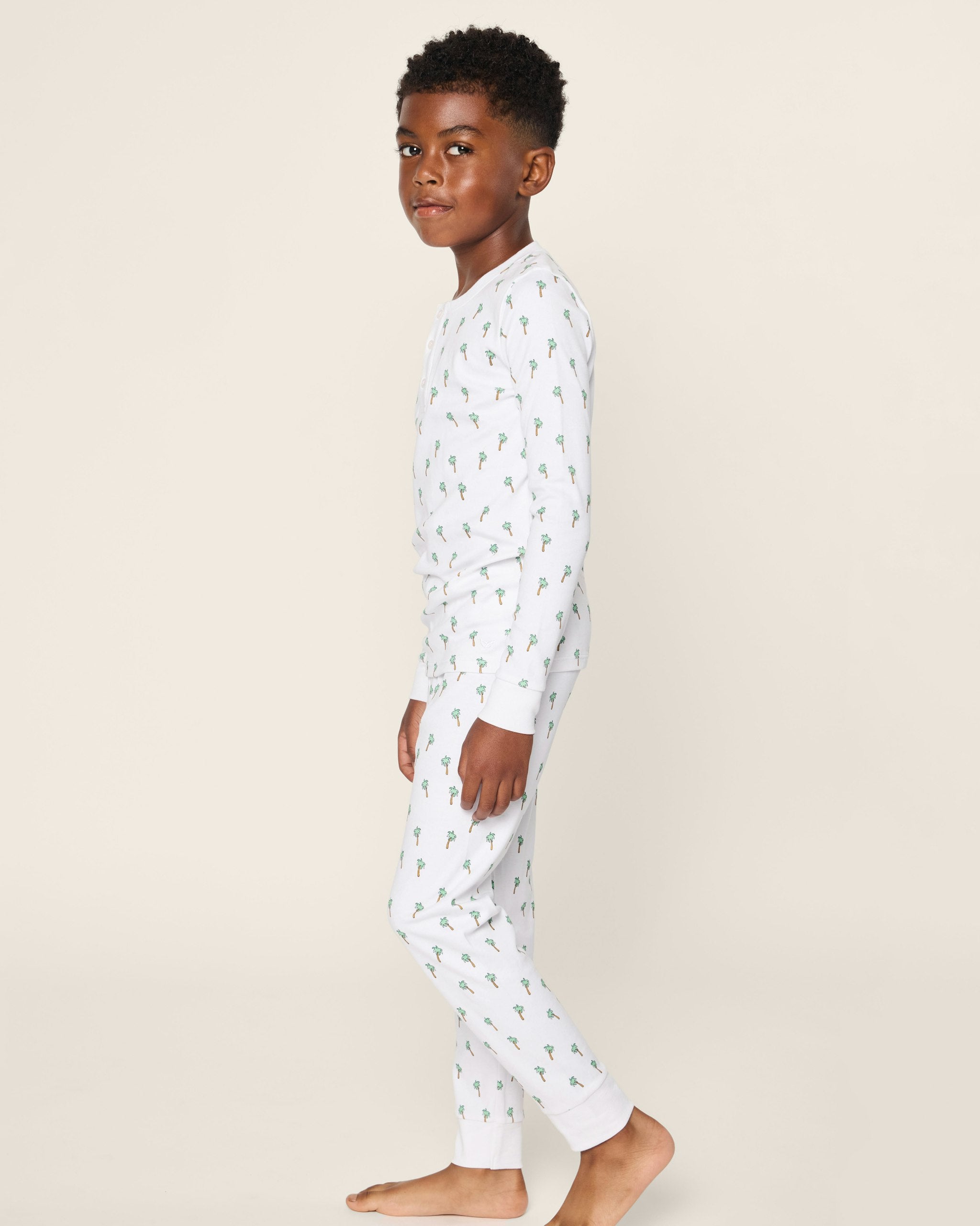 Kids Pima Snug Fit Pajama Set in Flamingos
