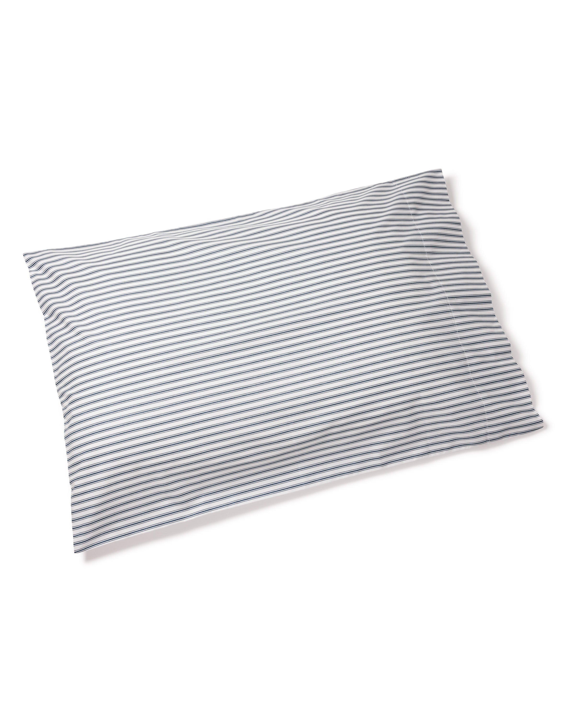 Luxe Premium Cotton Bed Sheets in Navy French Ticking