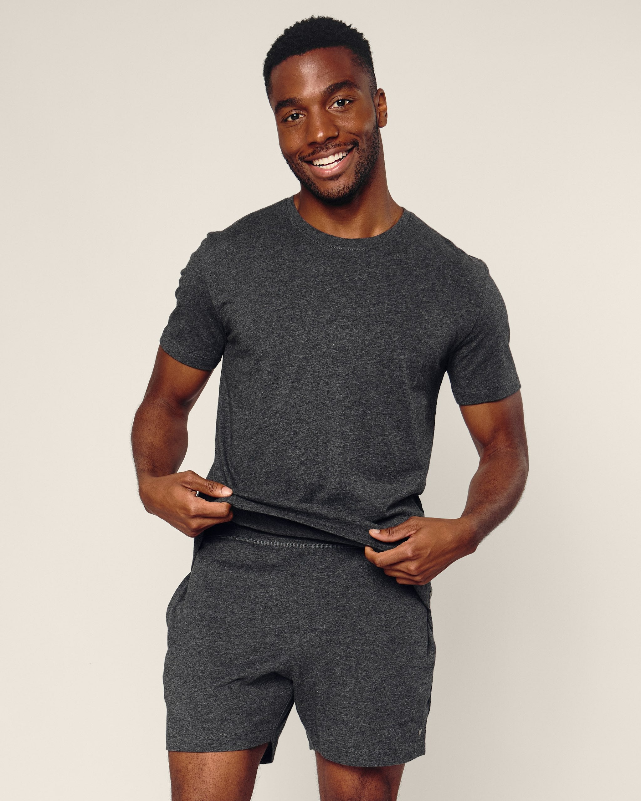 Men's 5" Pima Short in Dark Heather Grey