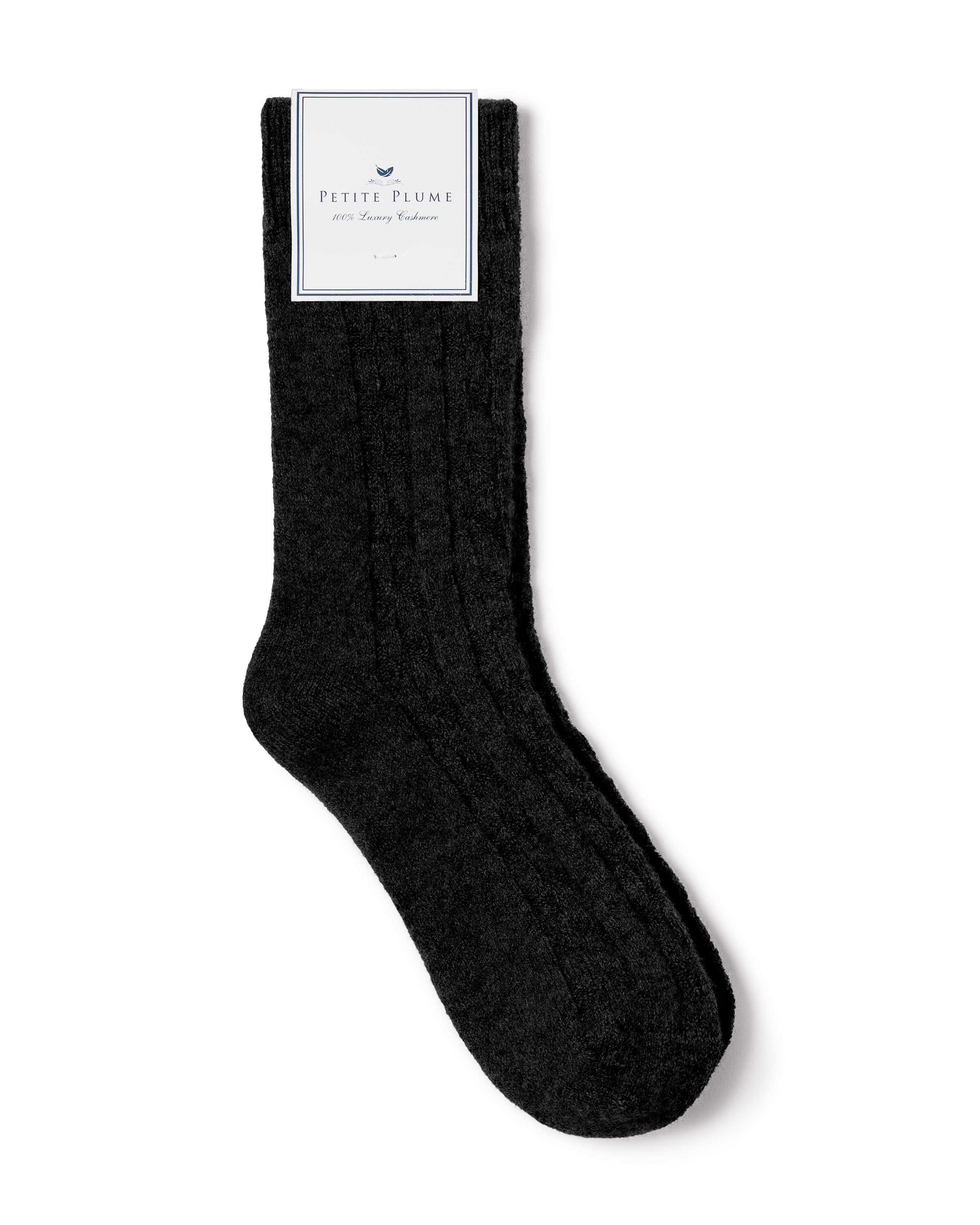 Men's Cashmere Sock in Black