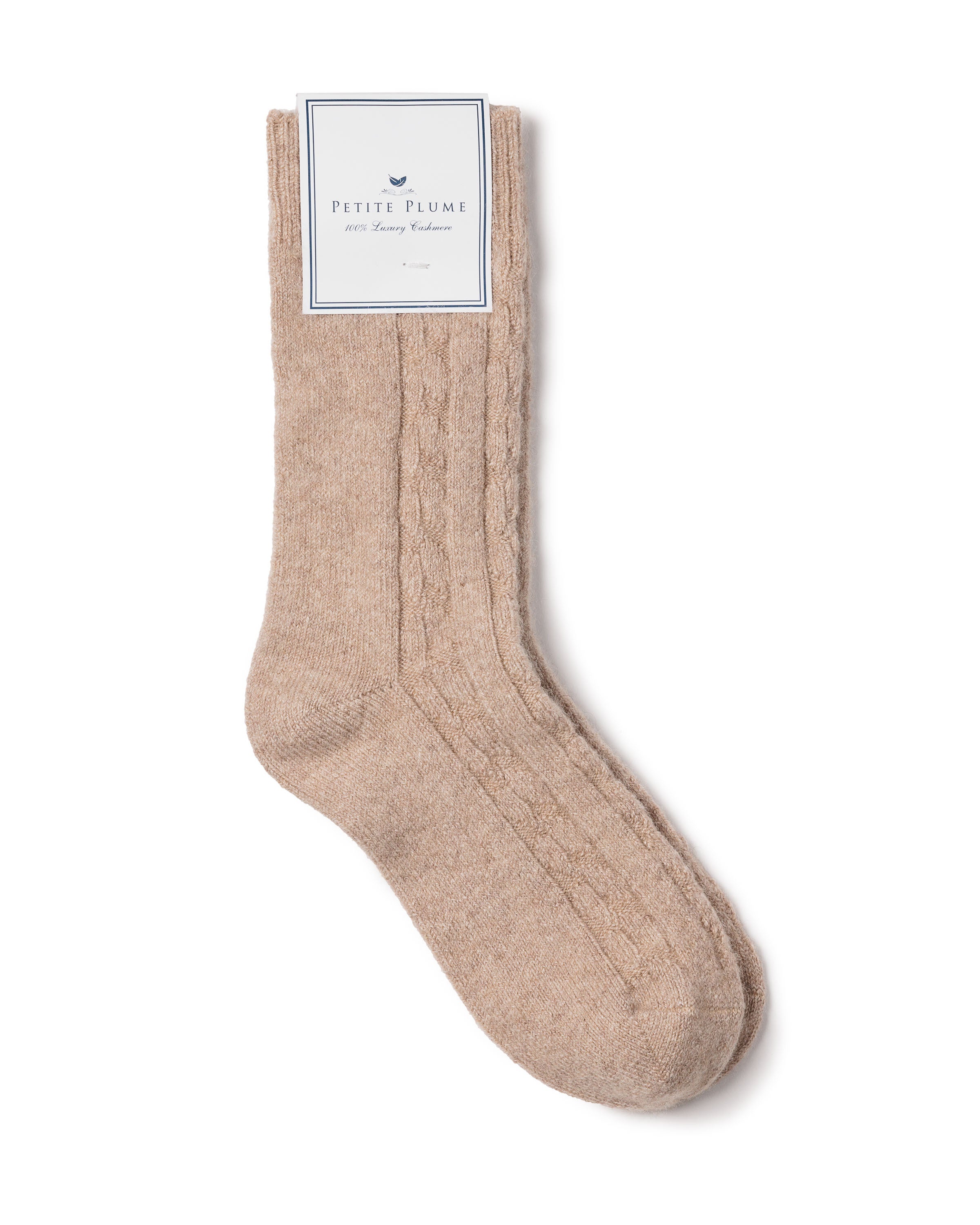 Men's Cashmere Sock in Camel