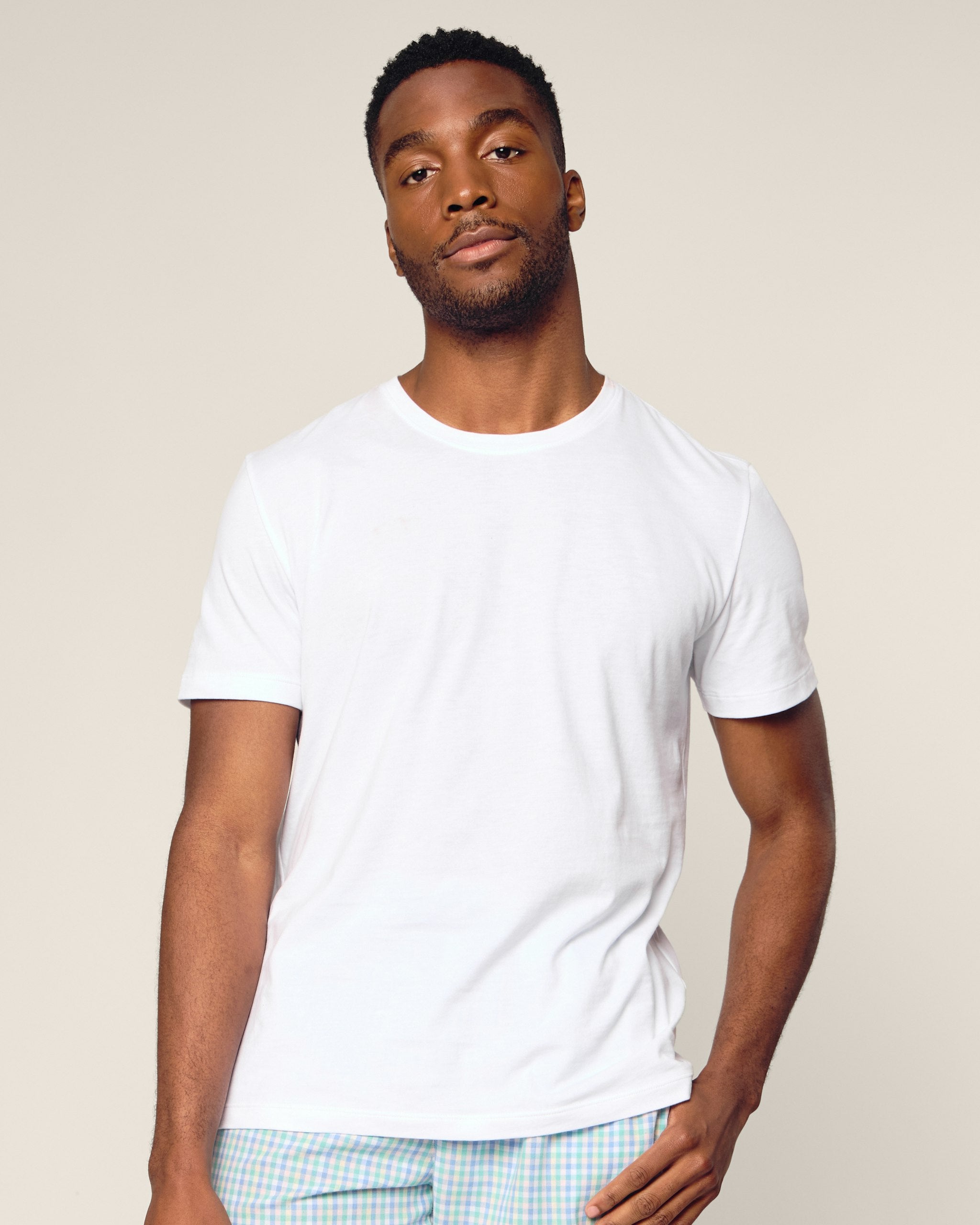Men's Pima Essential Crew Neck Tee in Dark Heather Grey