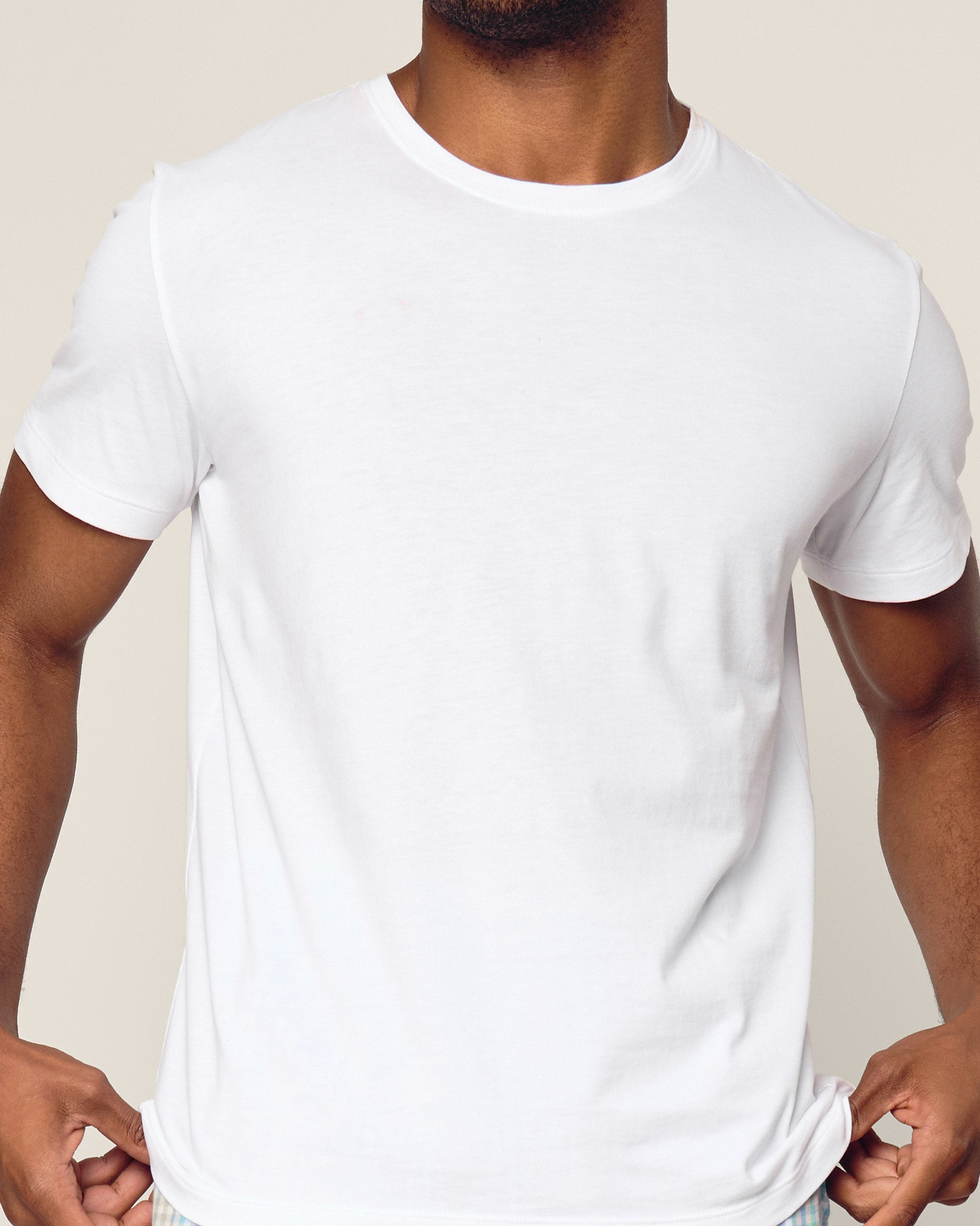 Men's Pima Essential Crew Neck Tee in Dark Heather Grey