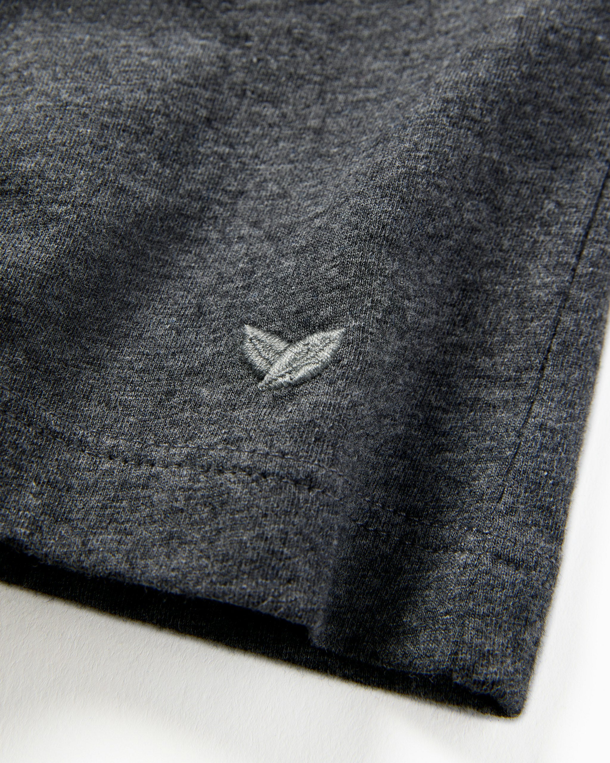 Men's Pima Essential Crew Neck Tee in Dark Heather Grey