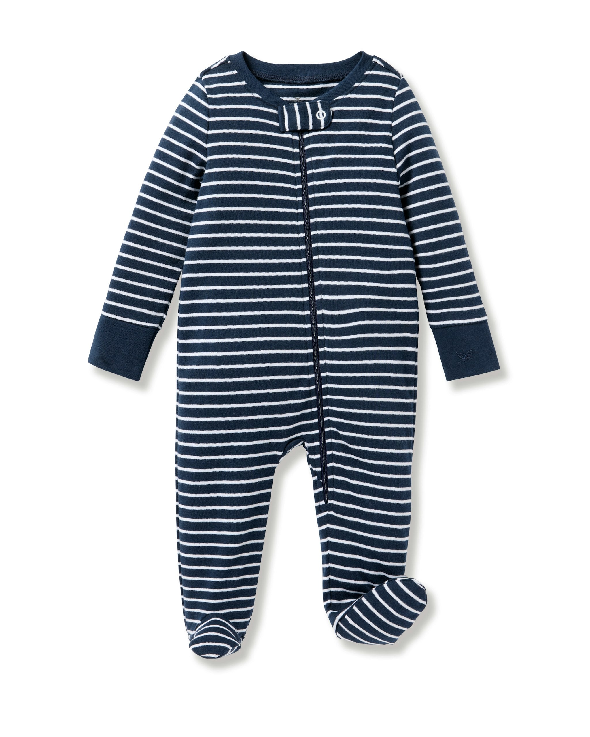 Baby's Pima Romper in Navy Stripes