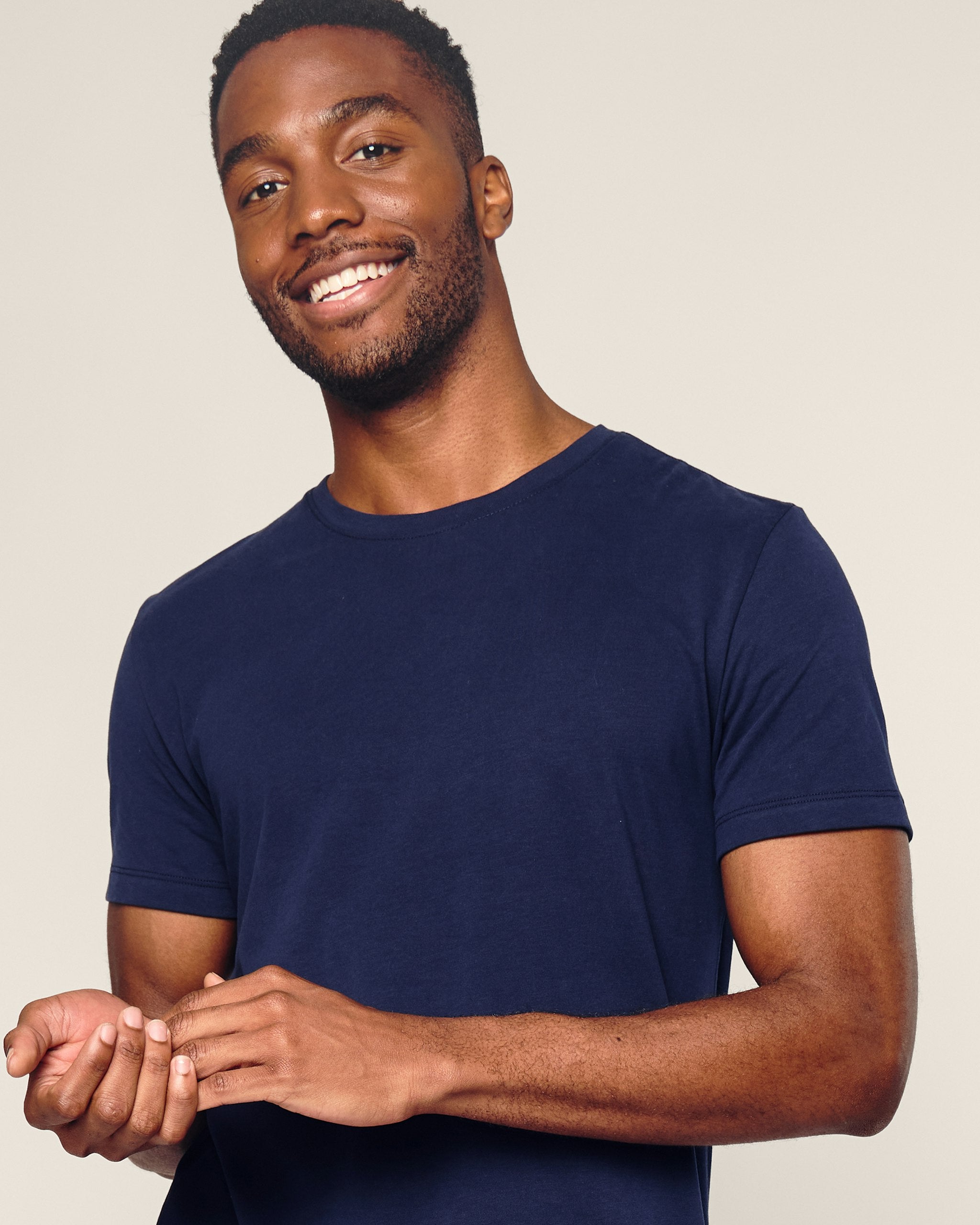 Men's Pima Essential Crew Neck Tee in White
