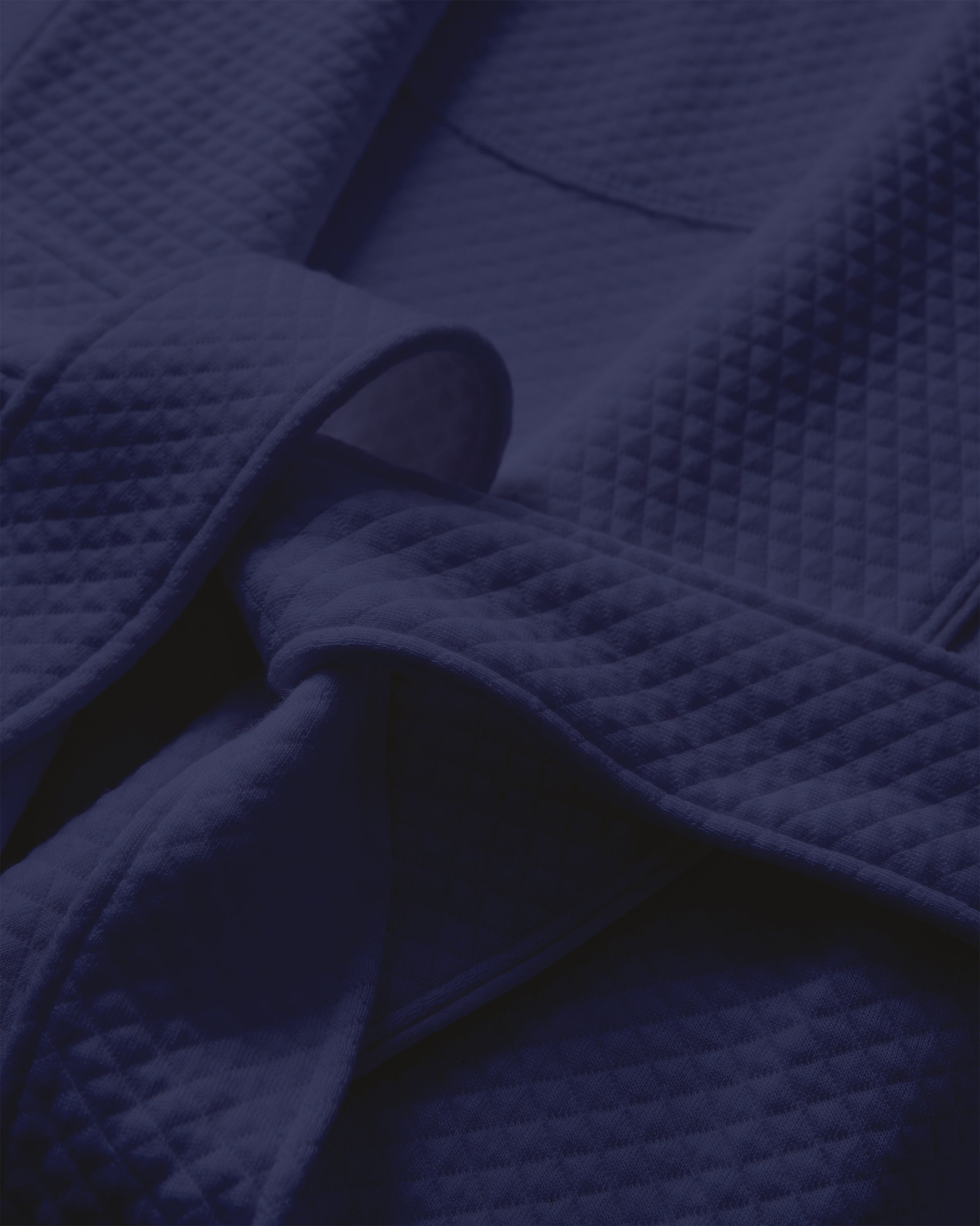 Men's Pima Robe in Blue Dusk Jacquard