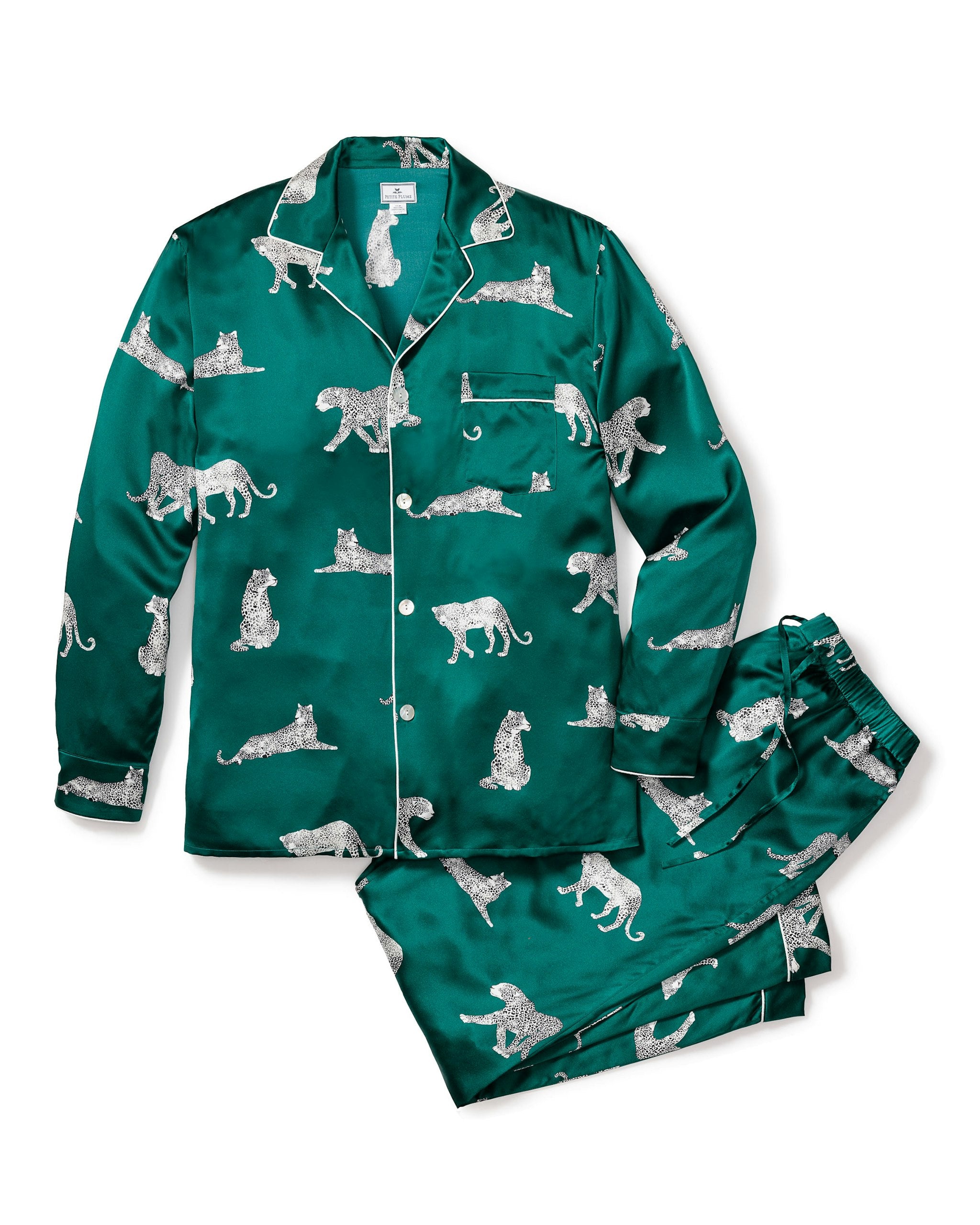Men's Silk Pajama Set in Panthere de Luxe