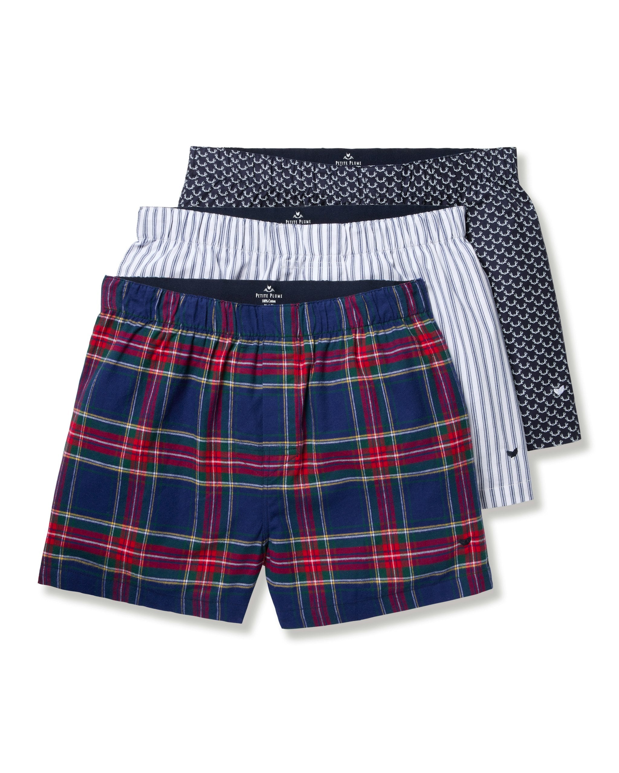 Men's Twill 3 Pack Boxers in Windsor Tartan