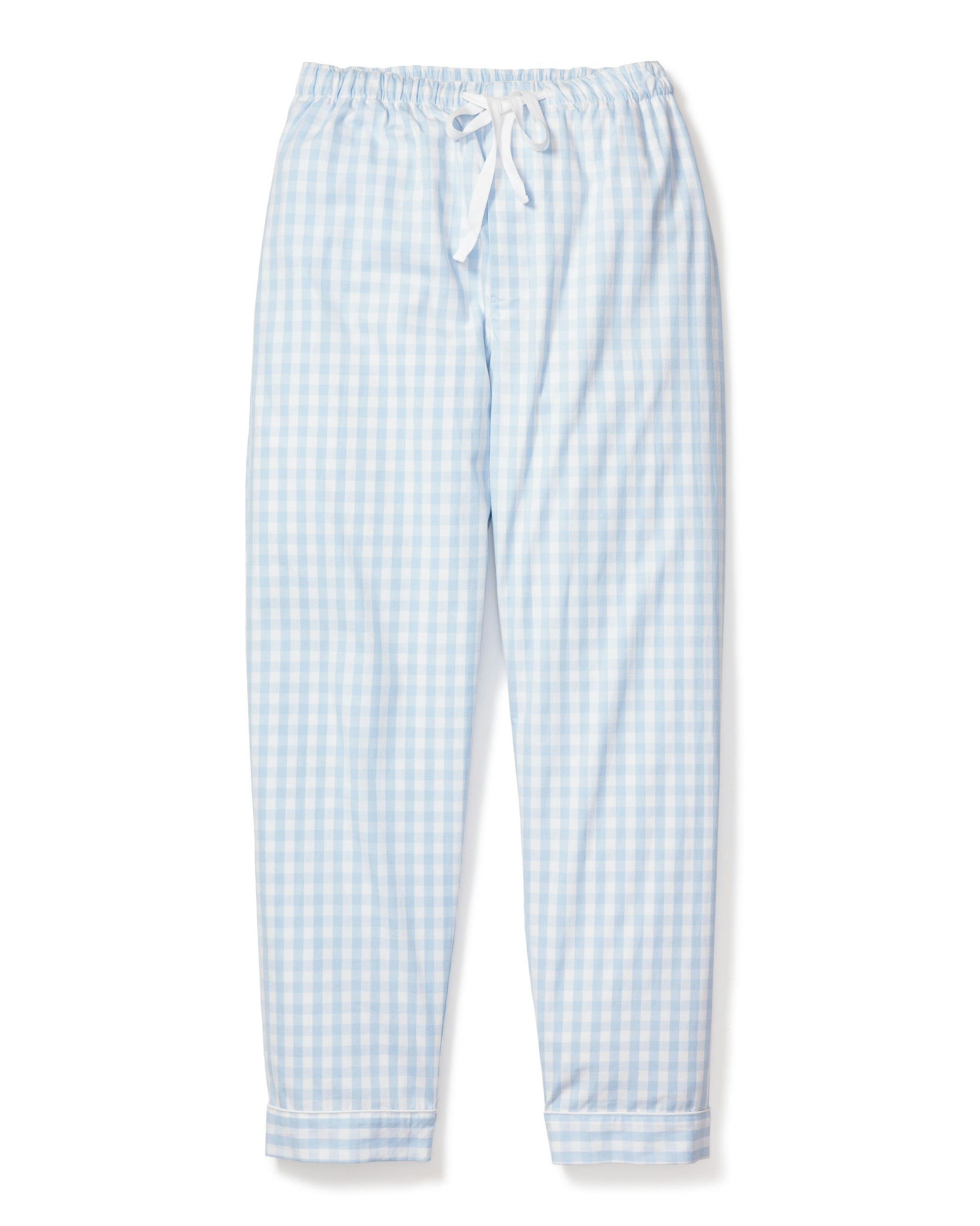 Men's Twill Pajama Pant in Light Blue Gingham