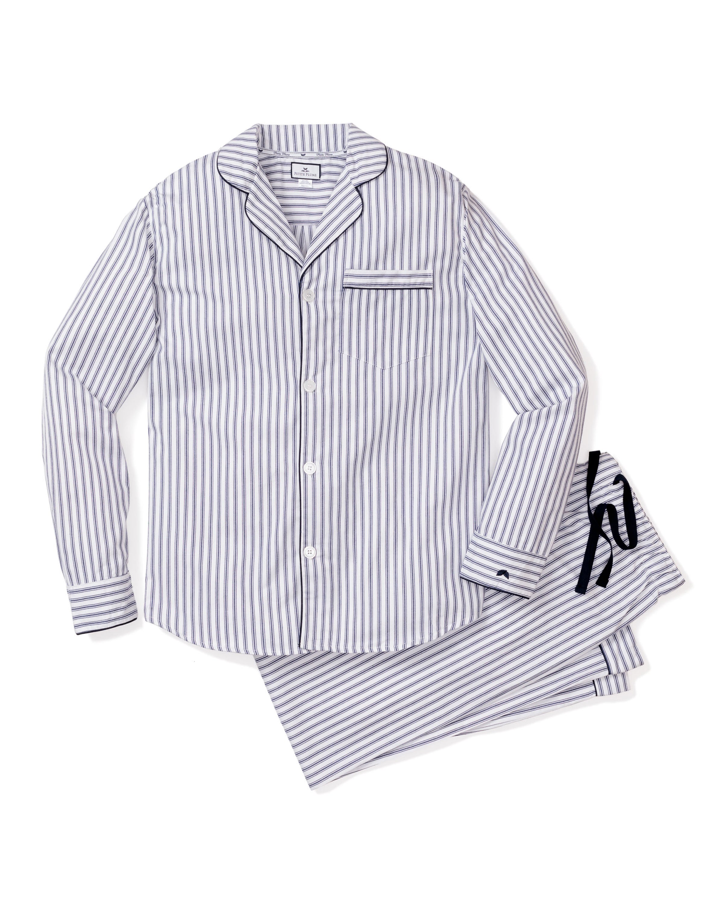 Navy French Ticking / XL
