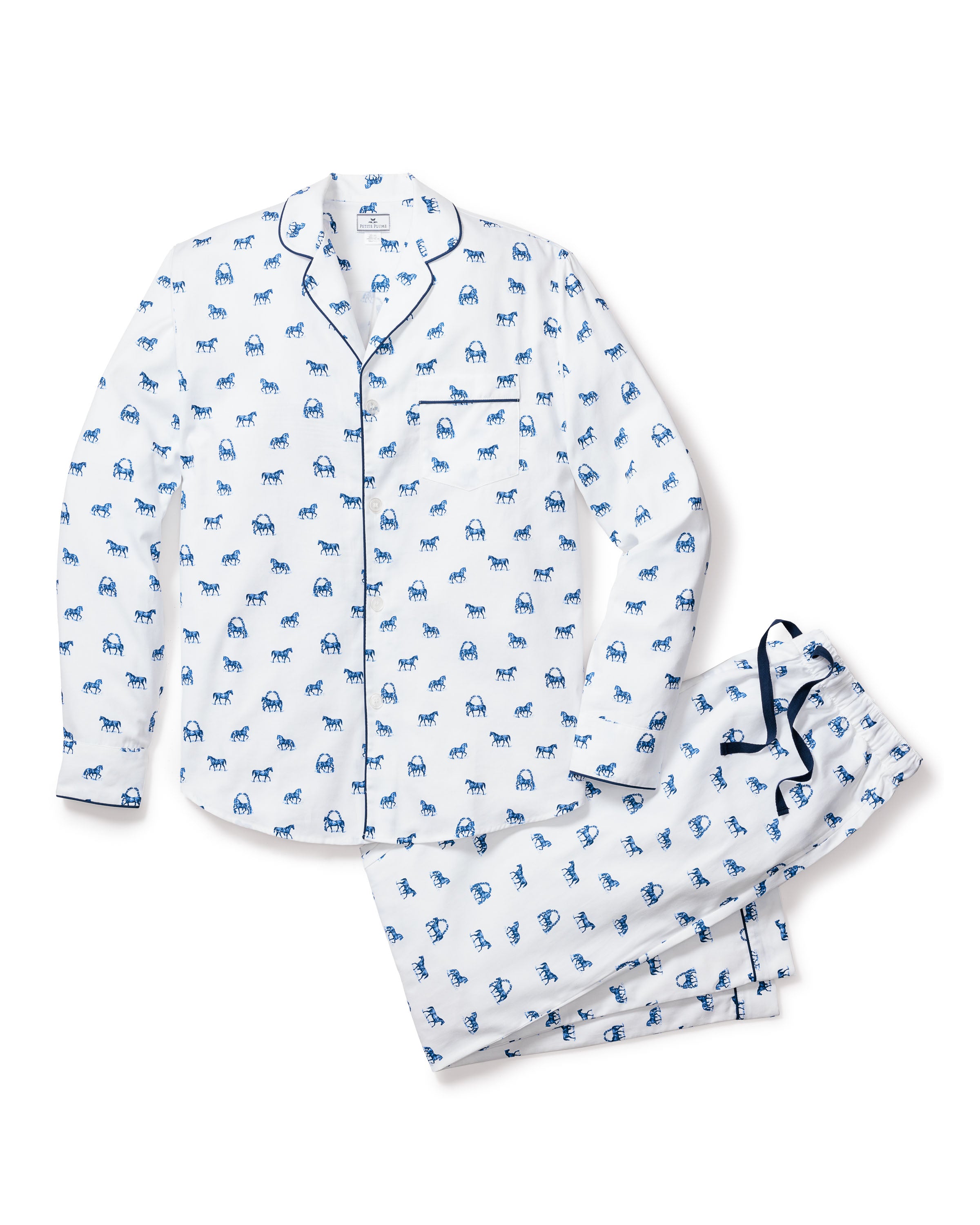 Men's Twill Pajama Set in The Equestrian