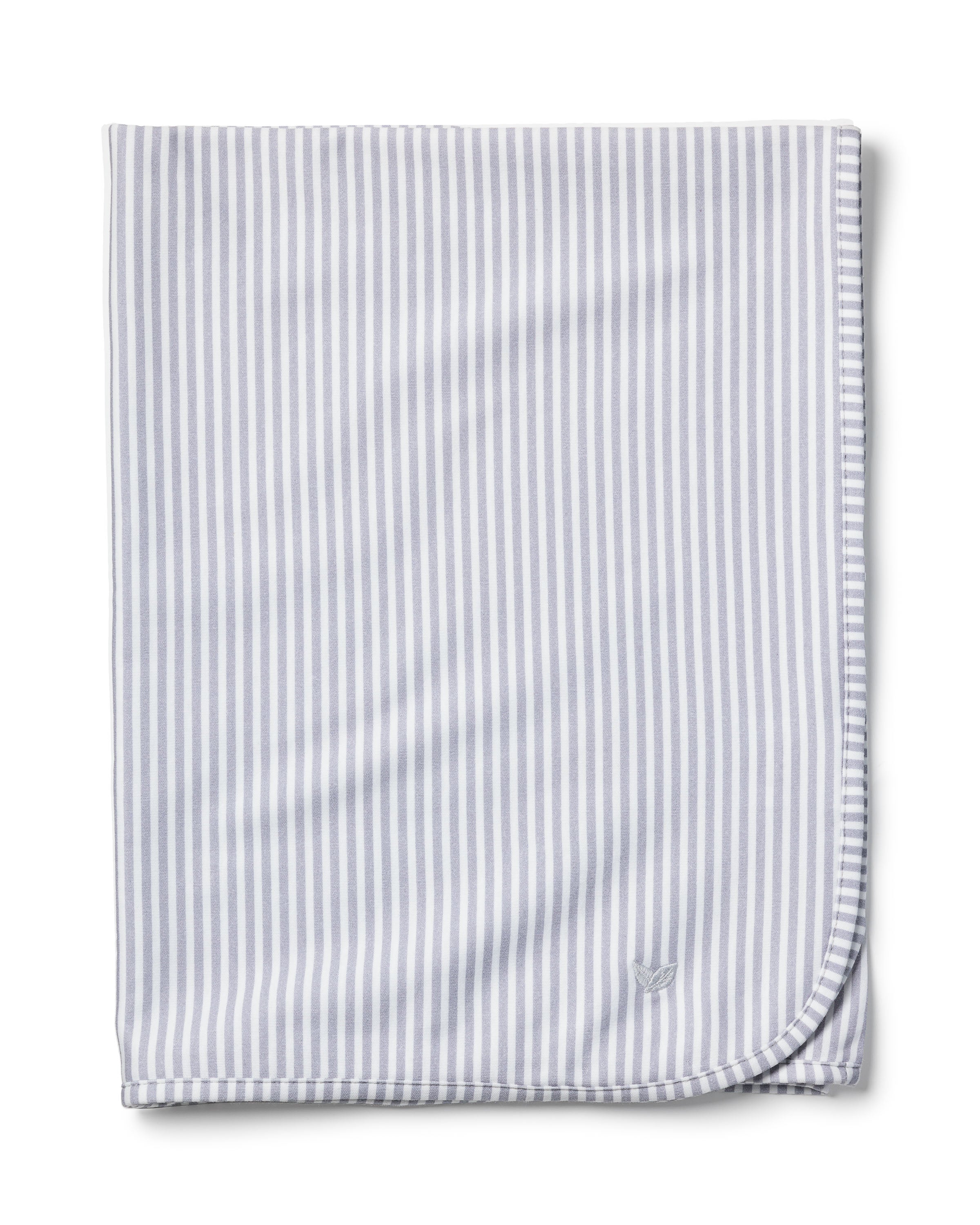 Pima Baby Blanket in Grey Stripes