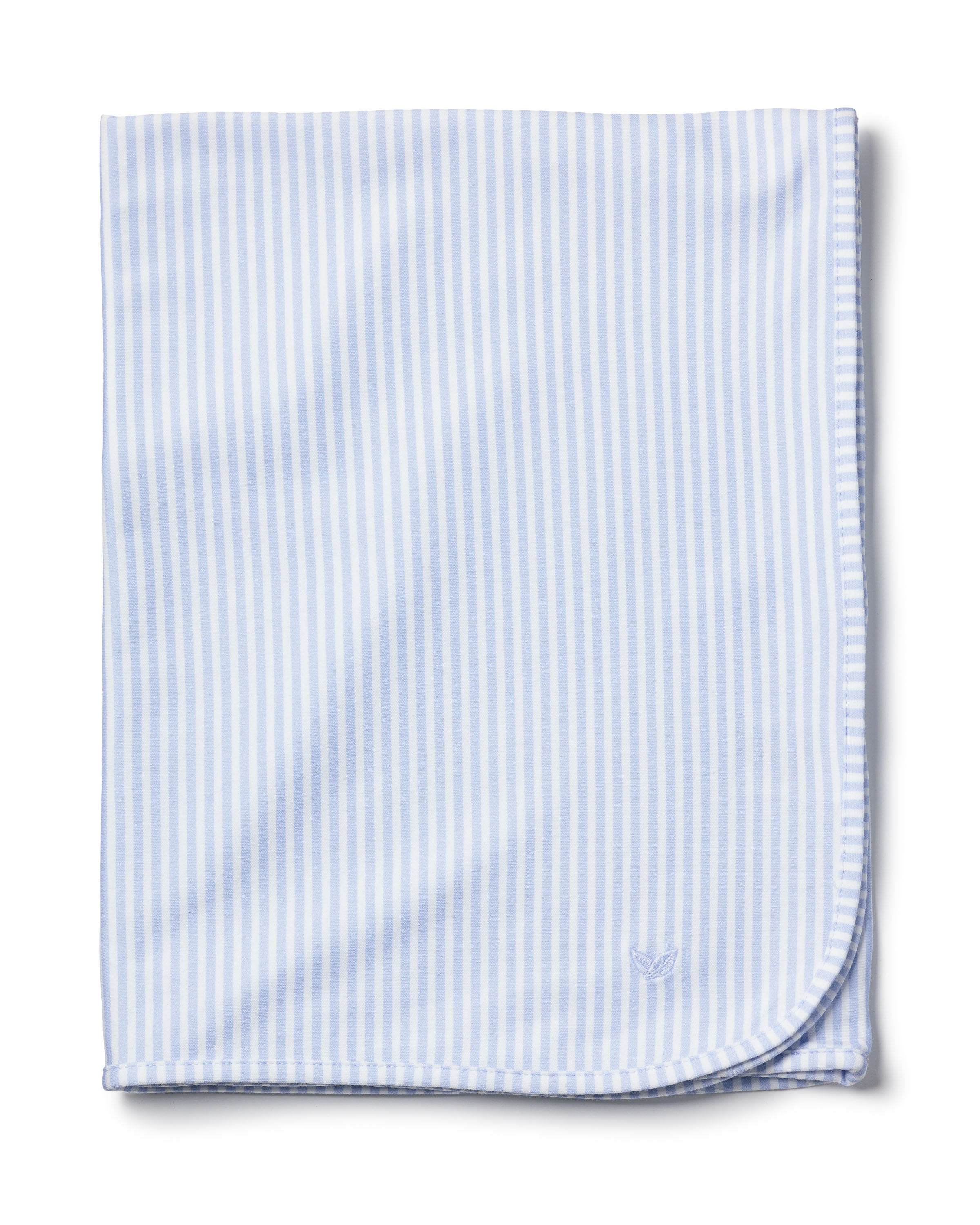 Pima Baby Blanket in Grey Stripes