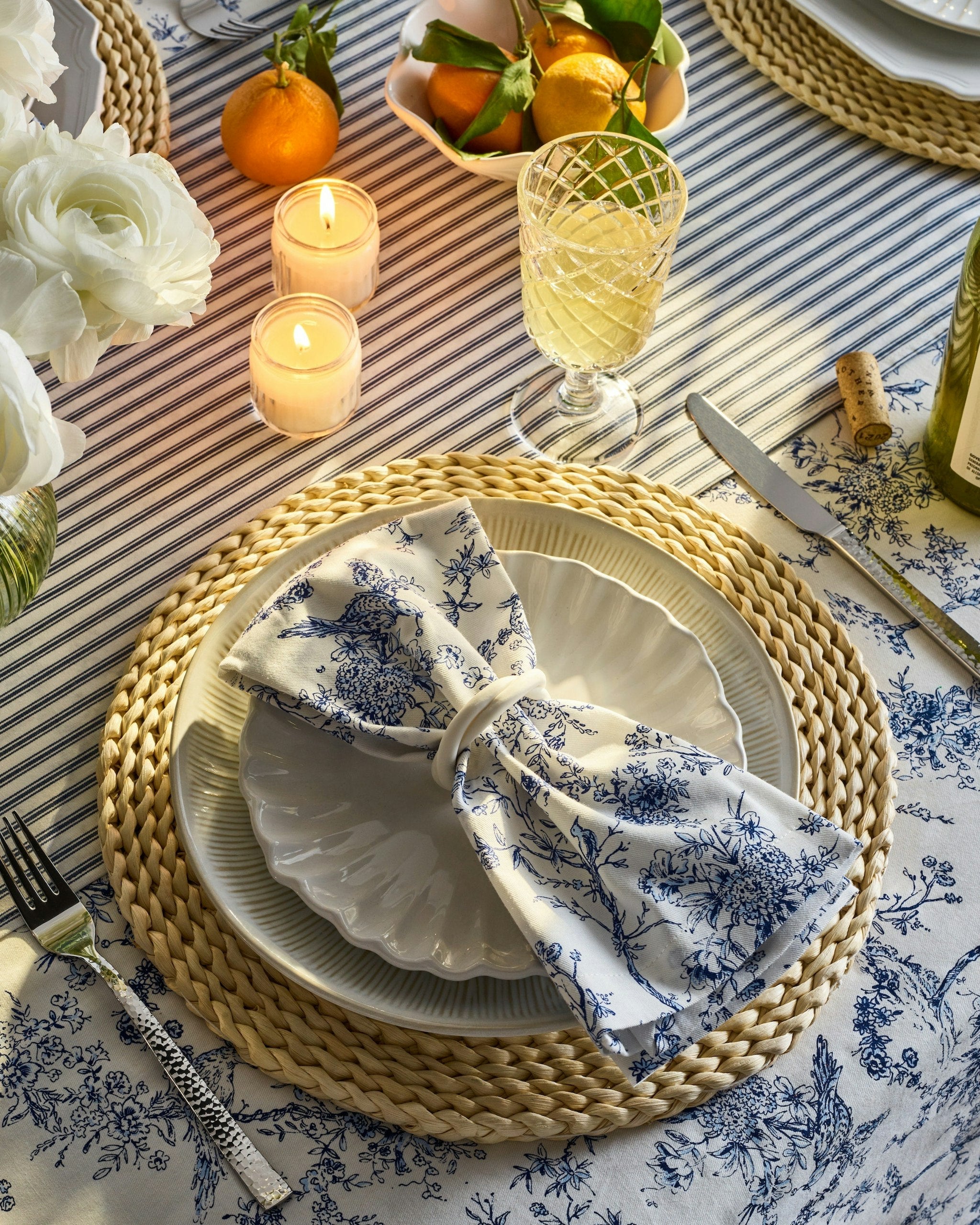 Signature Twill Runner in Vintage French Stripes