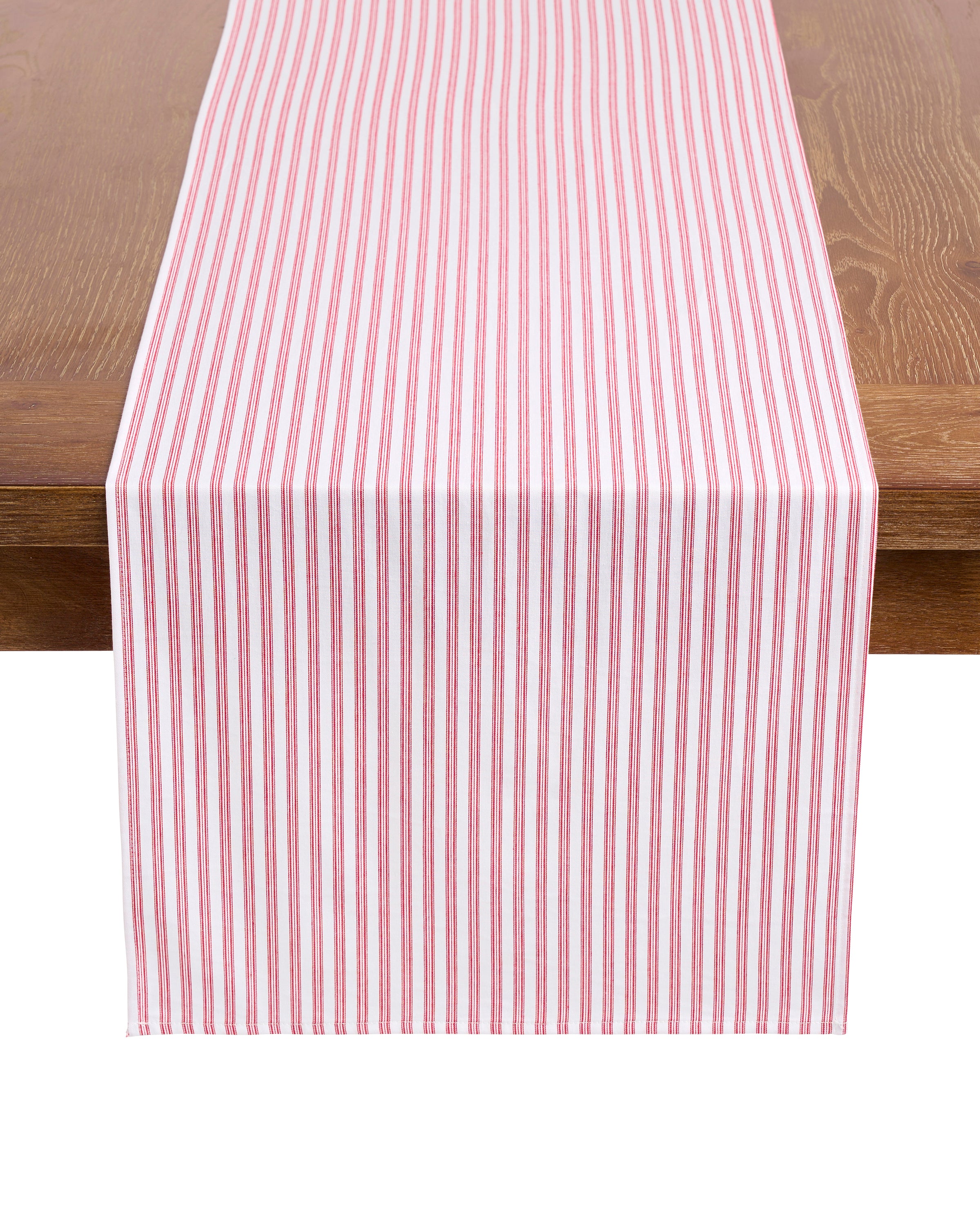 Signature Twill Table Runner in Antique Red Ticking