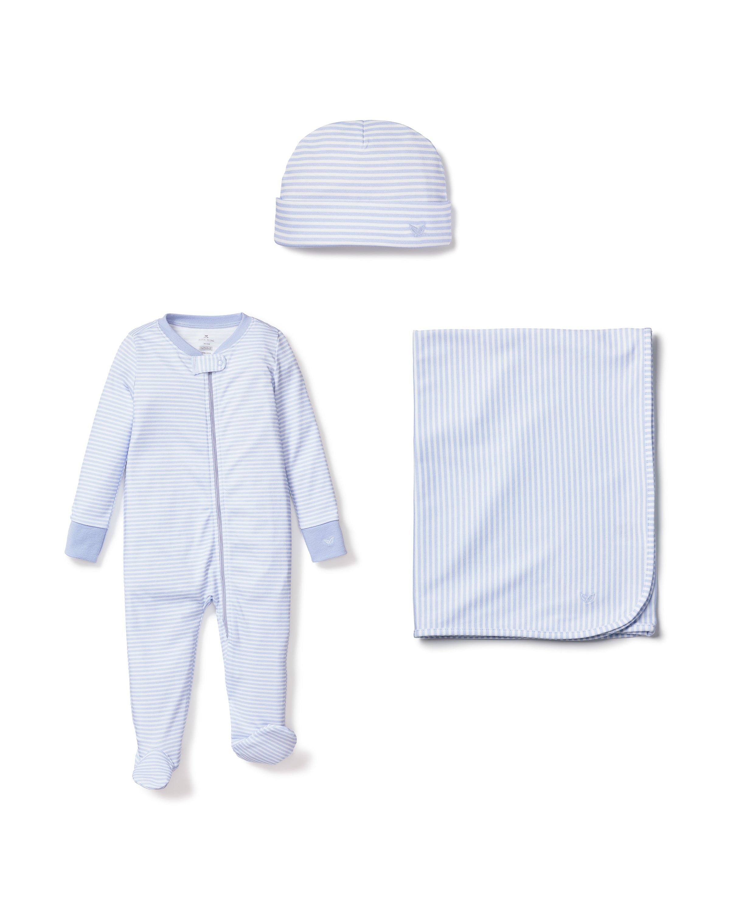 Welcome Home Baby Set in Blue Stripes