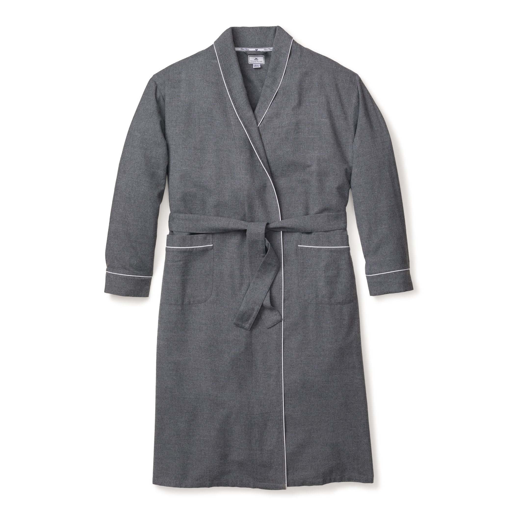 Women's Flannel Robe in Grey