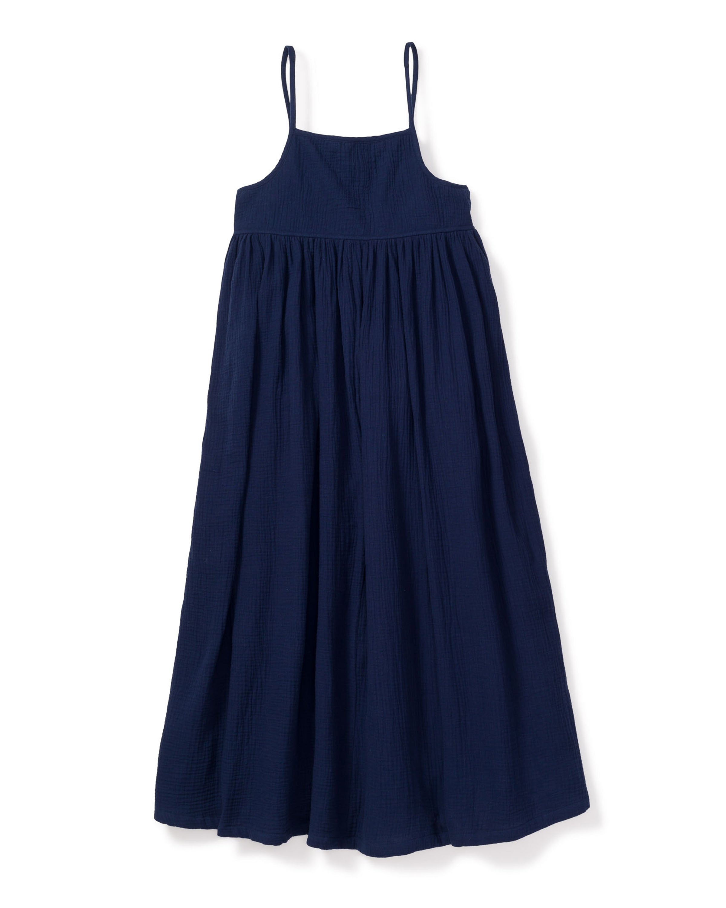 Women's Gauze Serene Lounge Dress in Navy