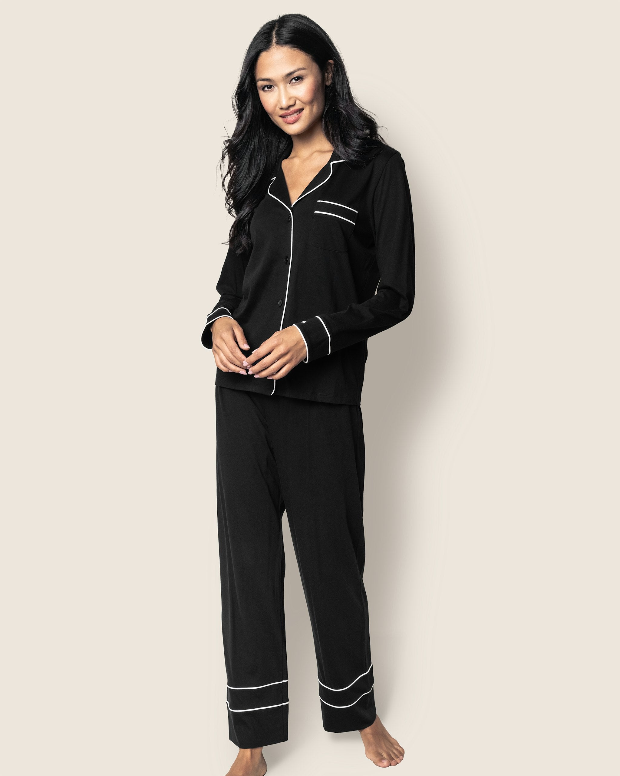 Women's Pima Astaire Pajama Set in Black