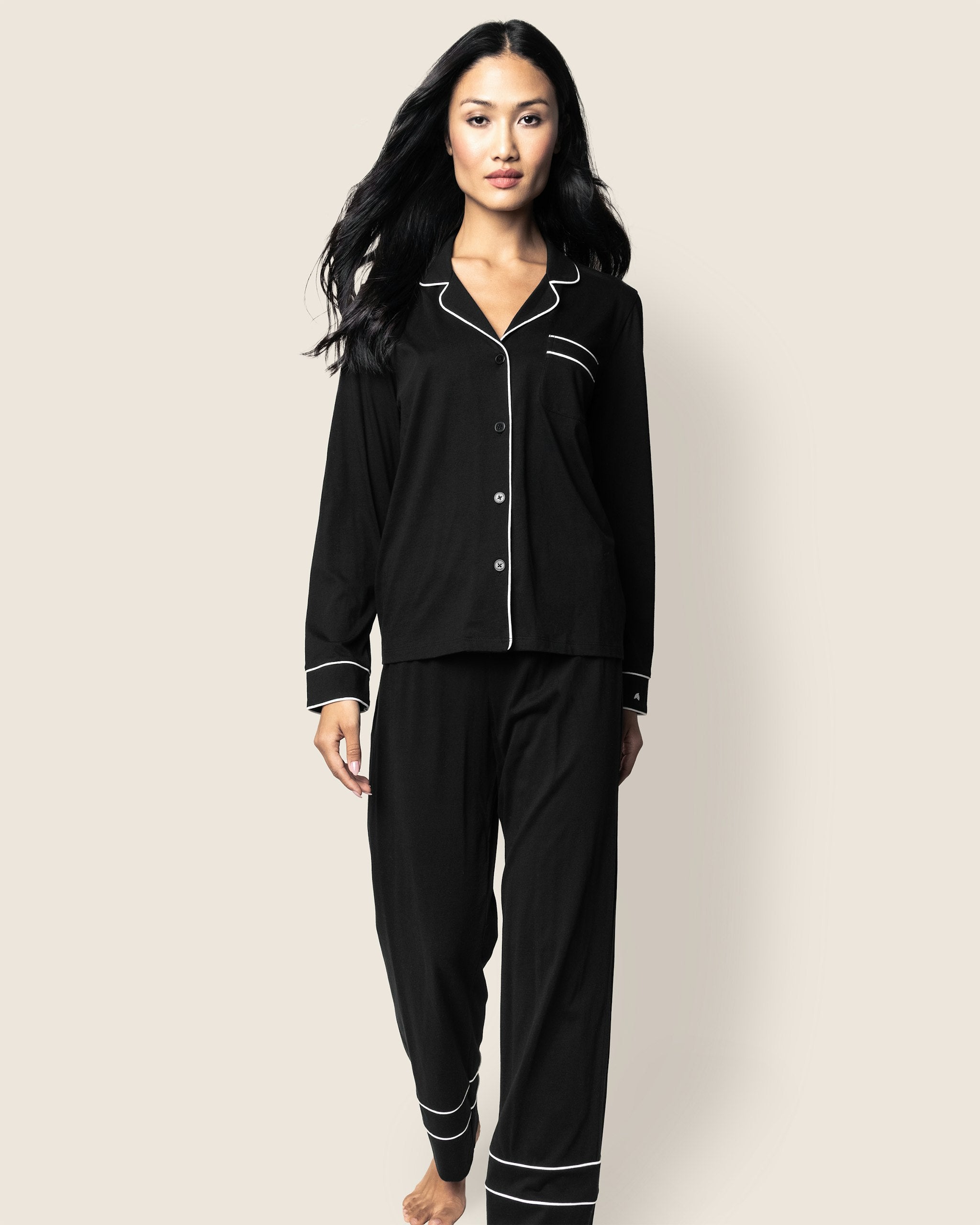 Women's Pima Astaire Pajama Set in Black