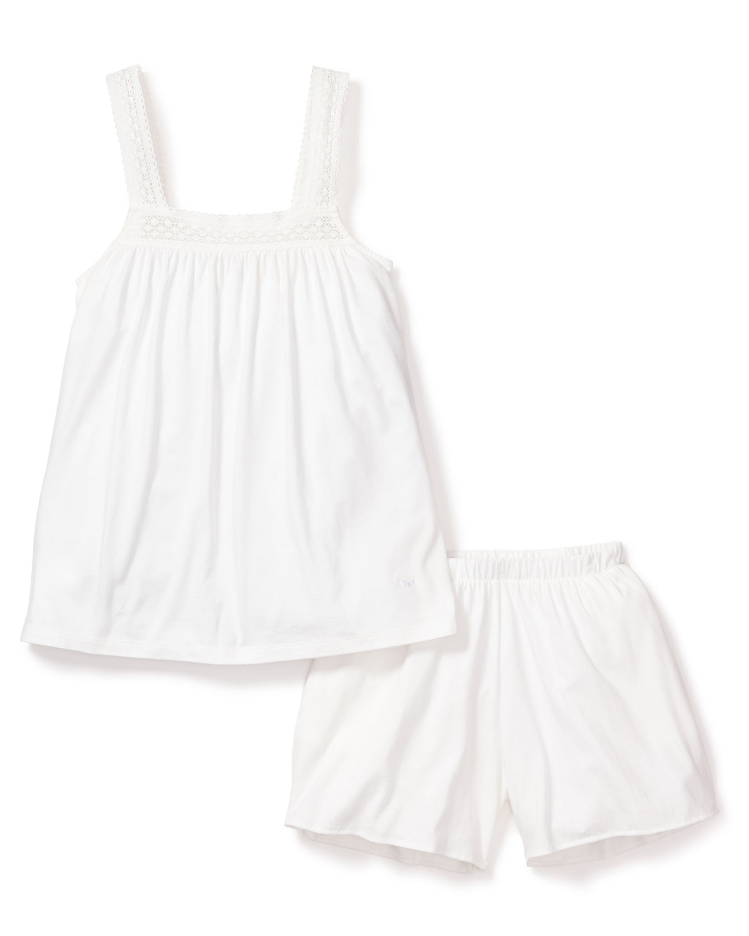Women's Pima Camille Short Set in White