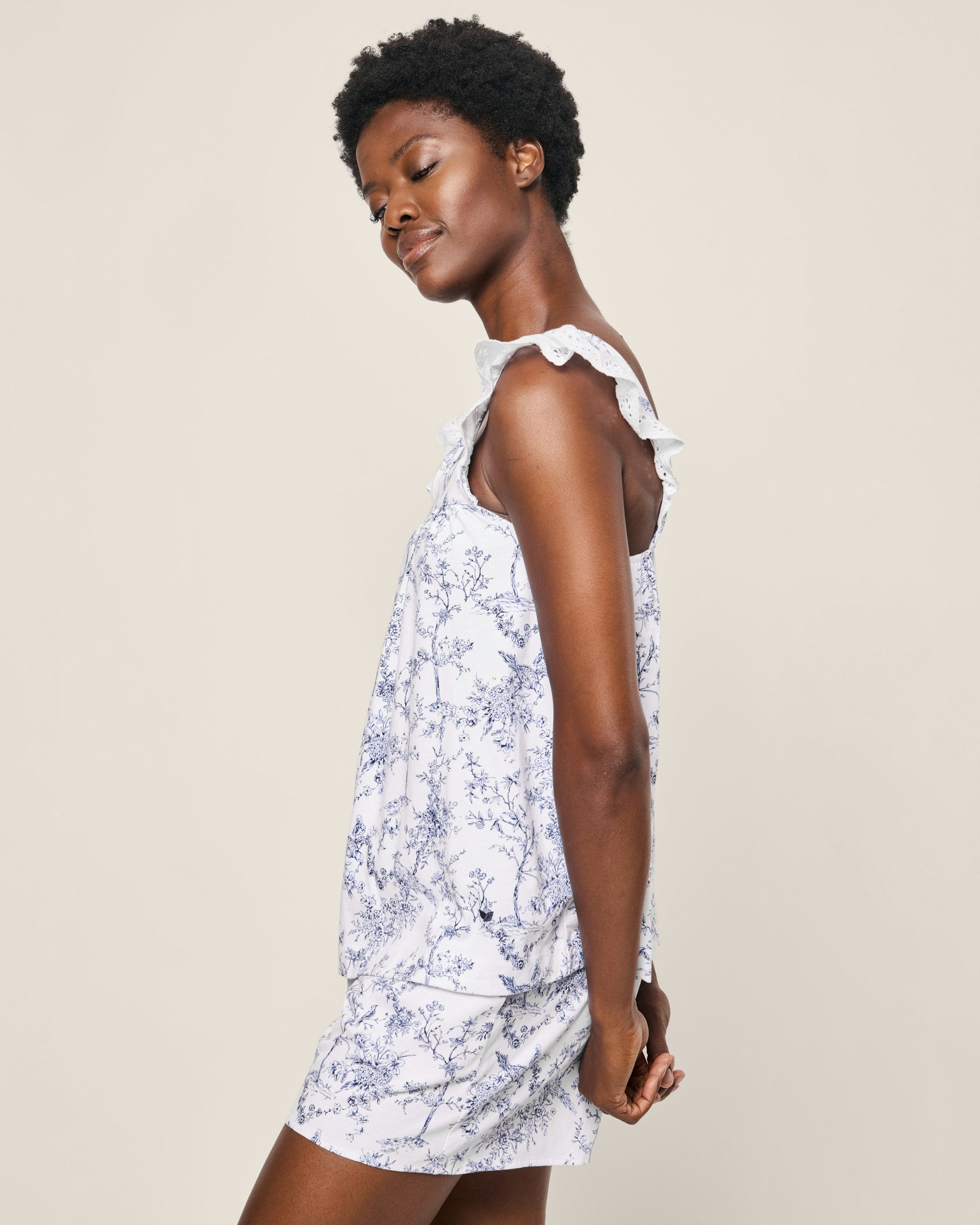 Women's Pima Clara Short Set in Timeless Toile