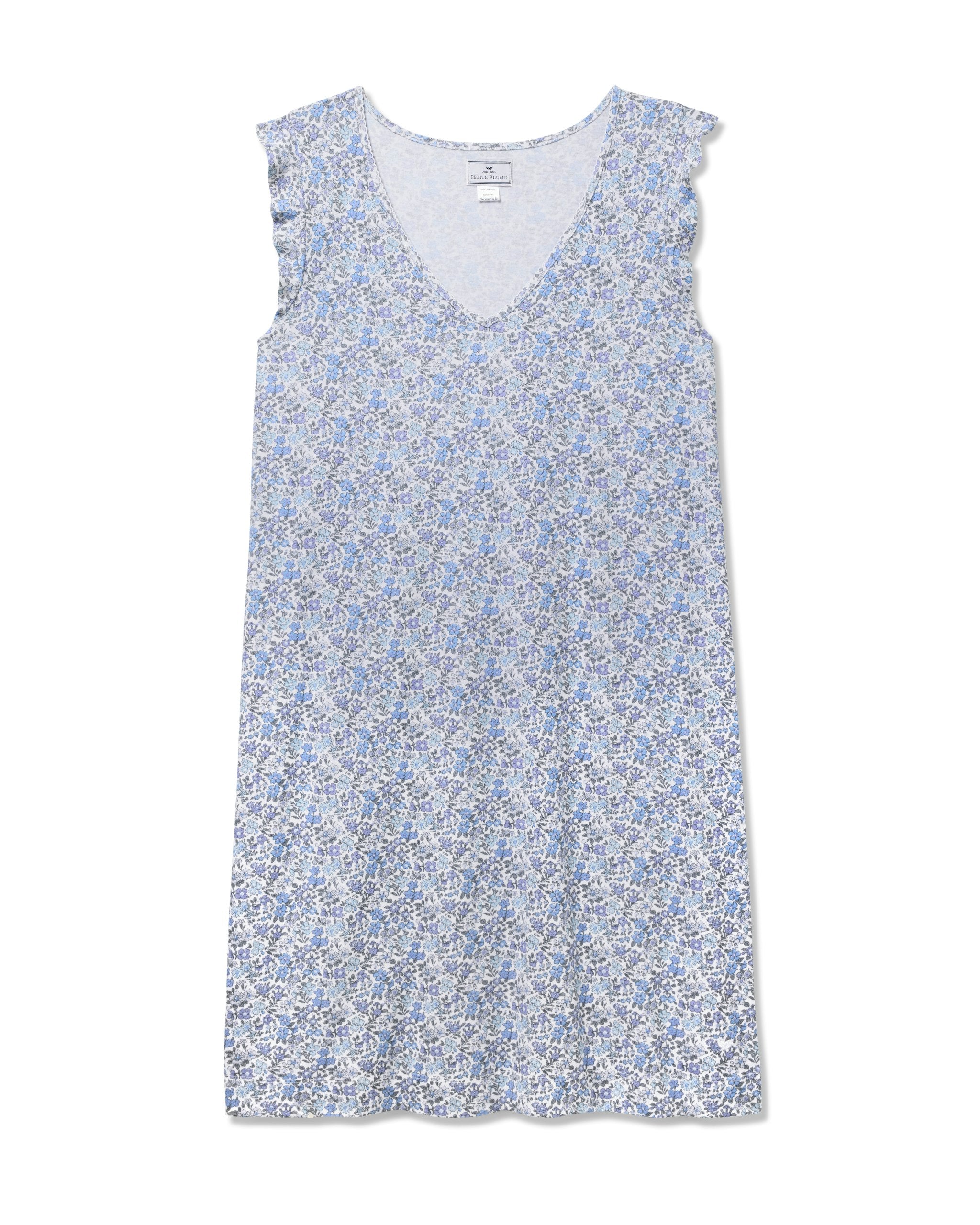 Women's Pima Harper Nightgown in Fleur D'Azur