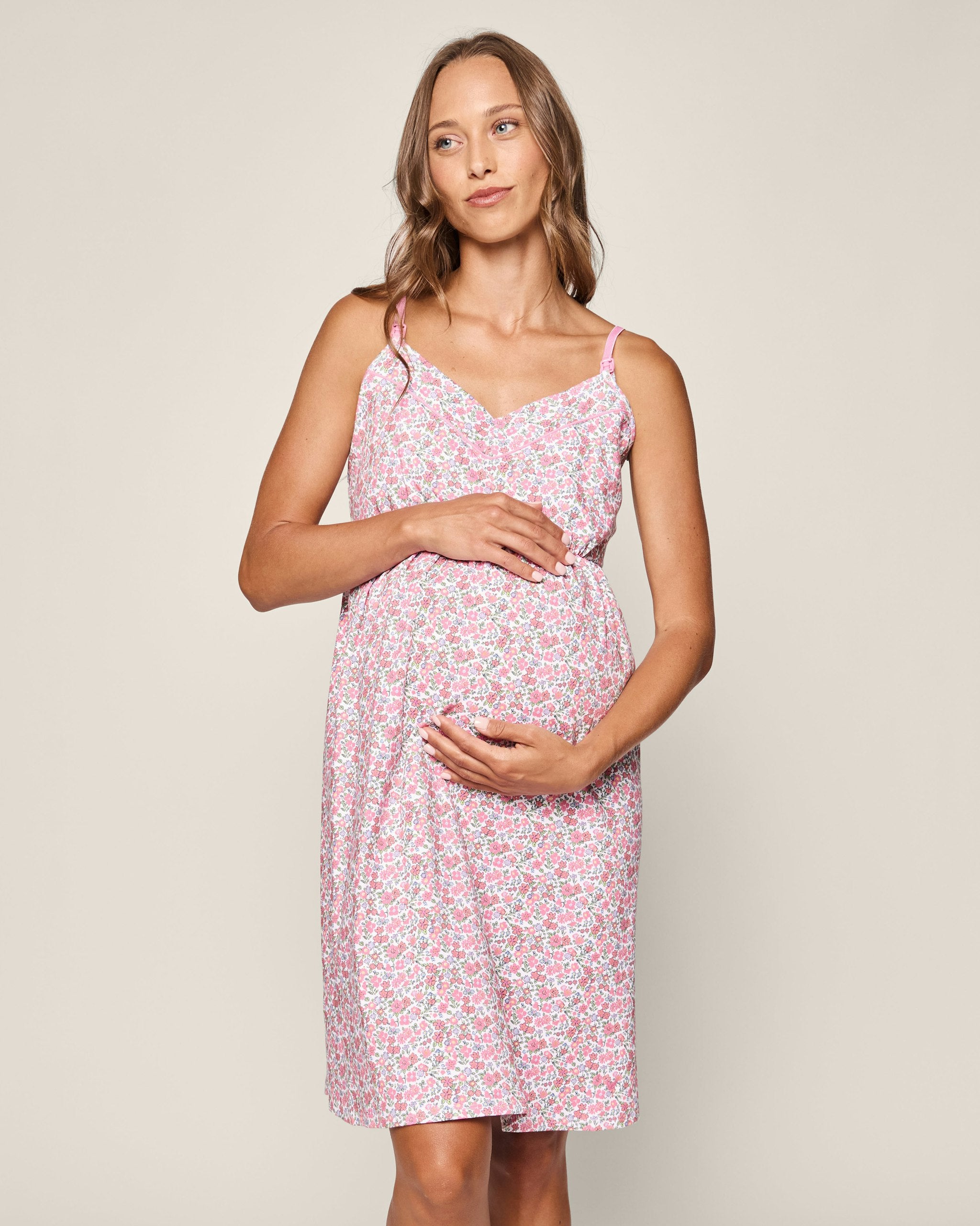 Women's Pima Maternity Nightgown in Dorset Floral