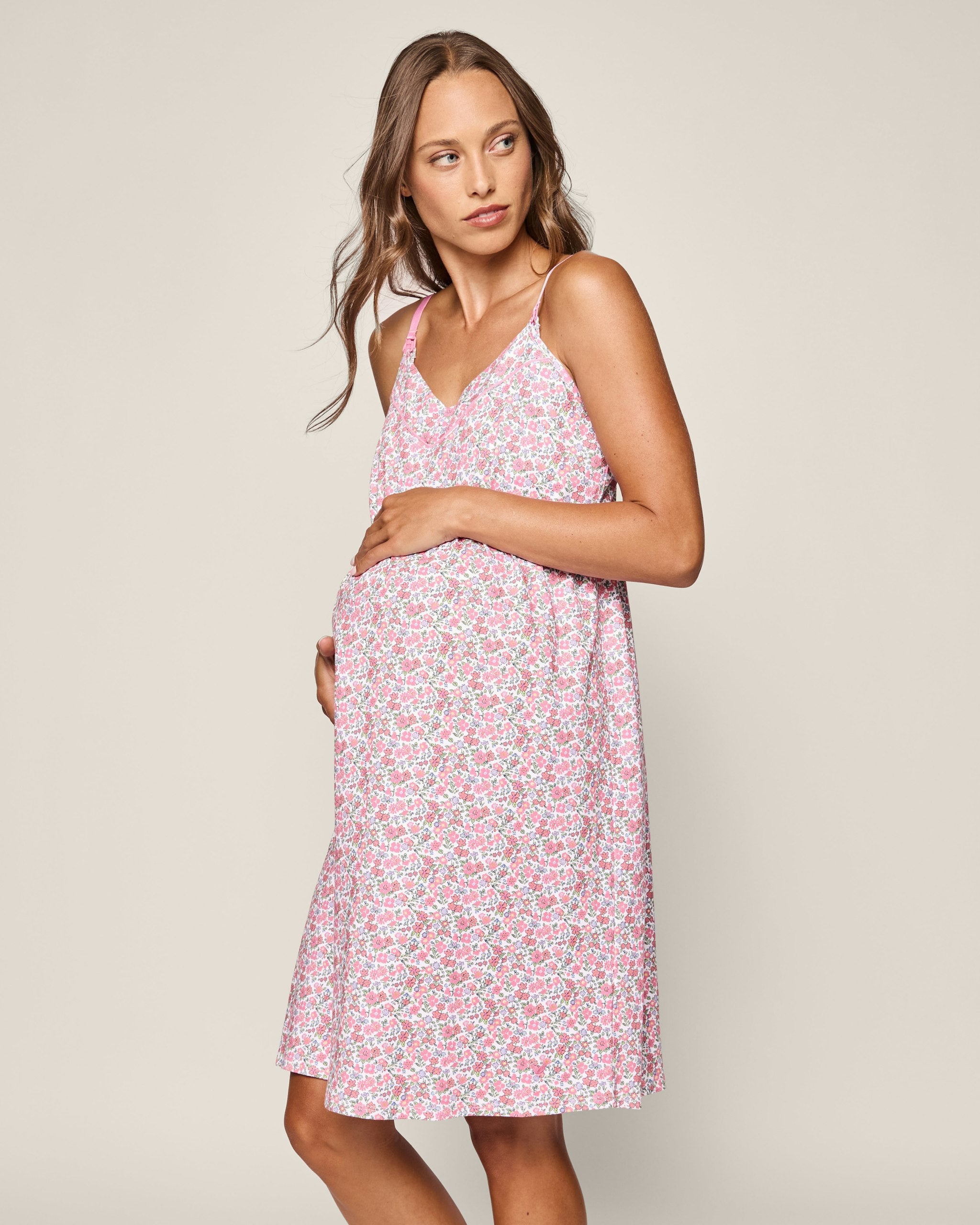 Women's Pima Maternity Nightgown in Dorset Floral