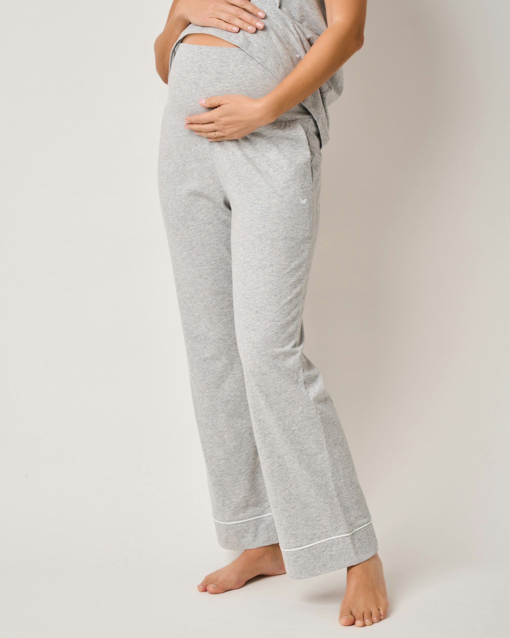 Women's Pima Maternity Pants in Navy