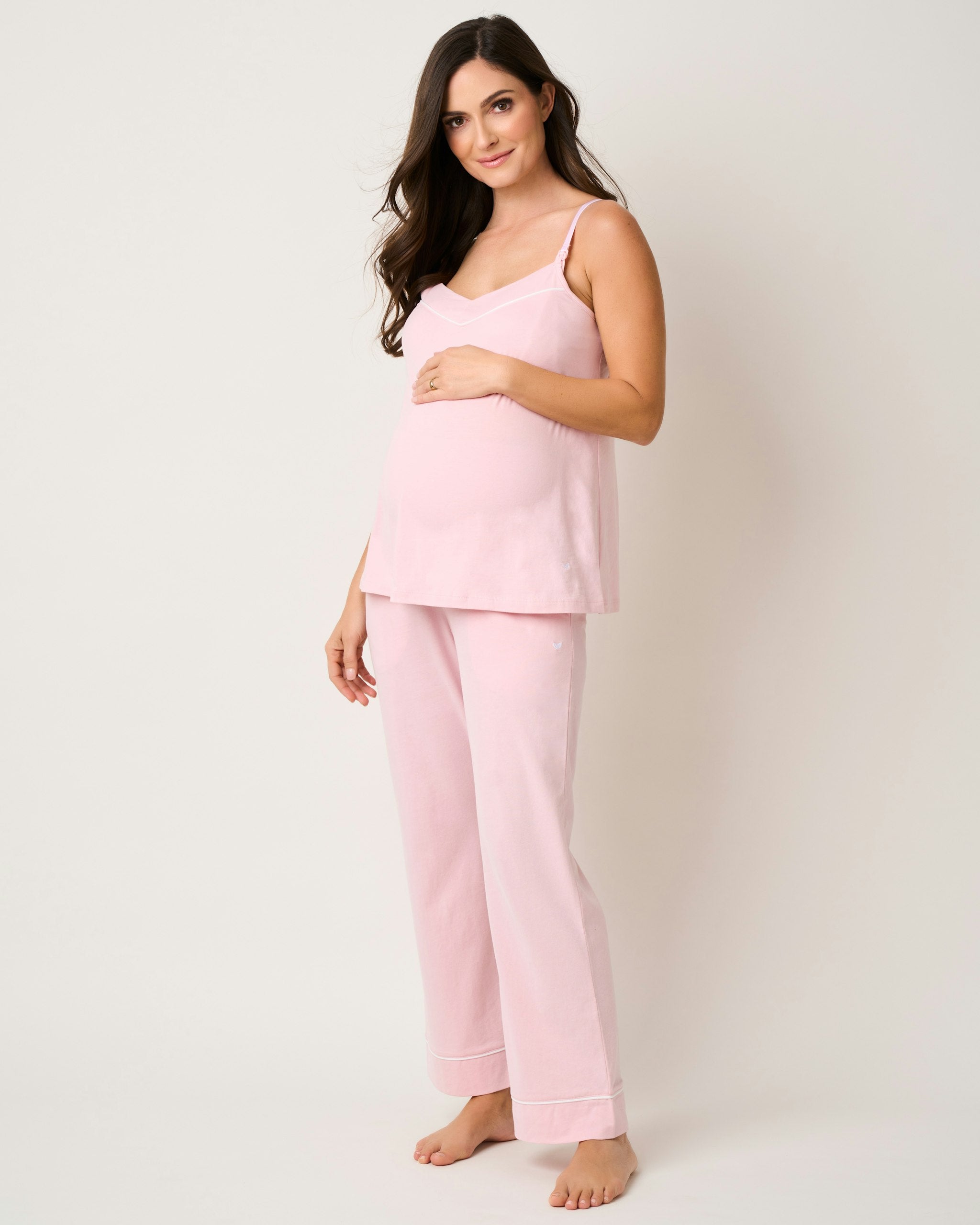 Women's Pima Maternity Pants in Navy