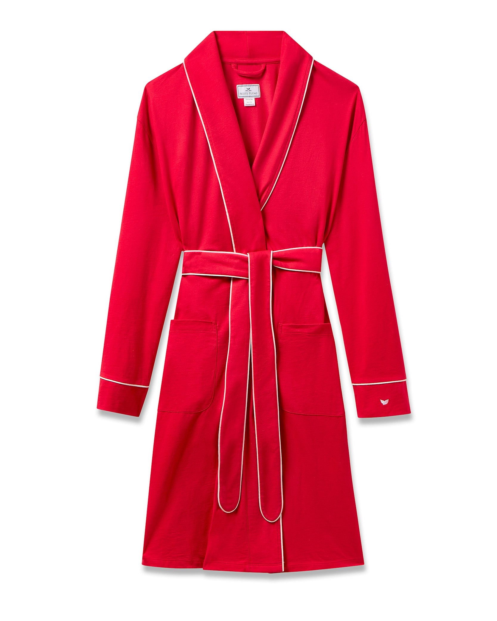 Women's Pima Maternity Robe in Red